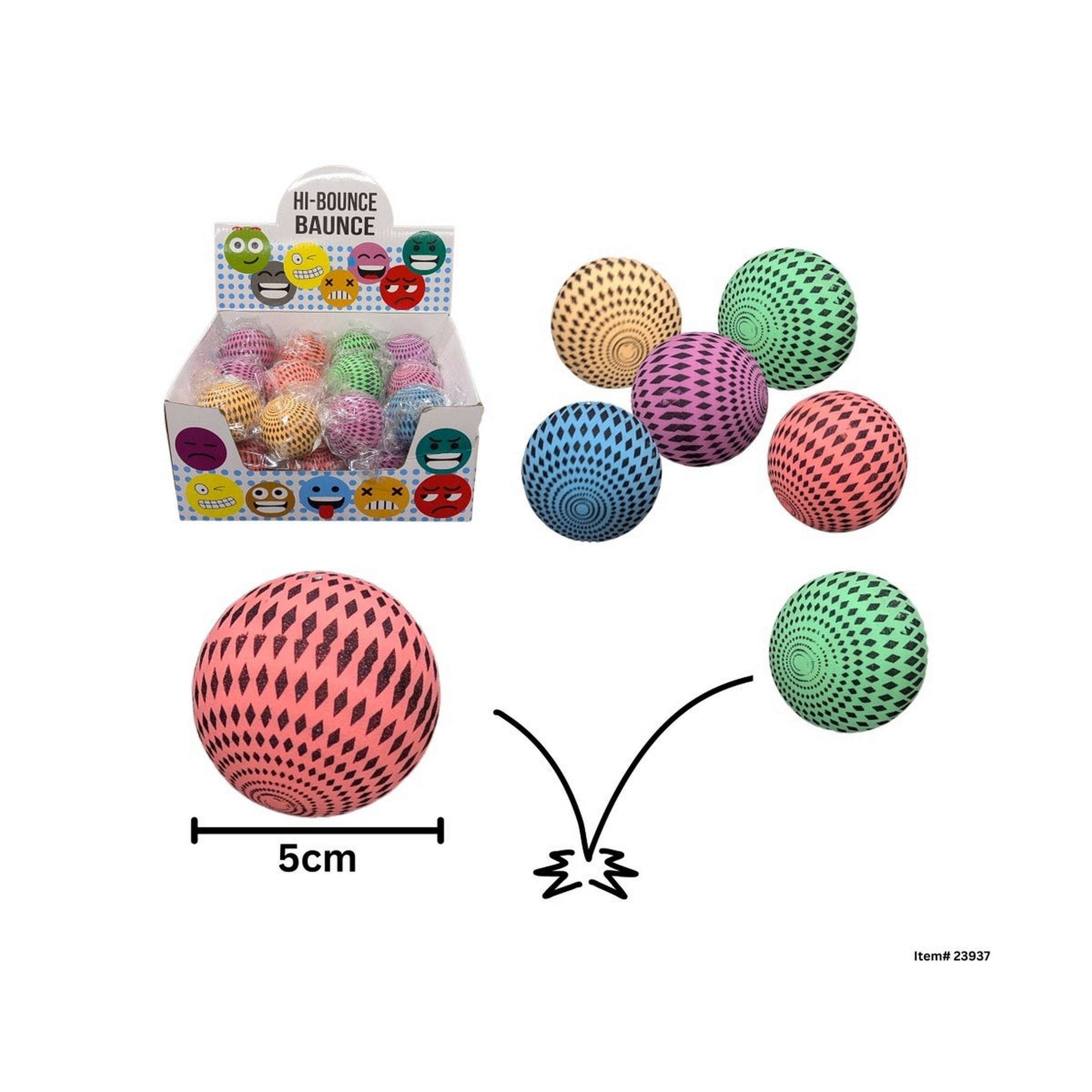 Diamond Pattern Bounce Ball 2in Age 3+  VRT