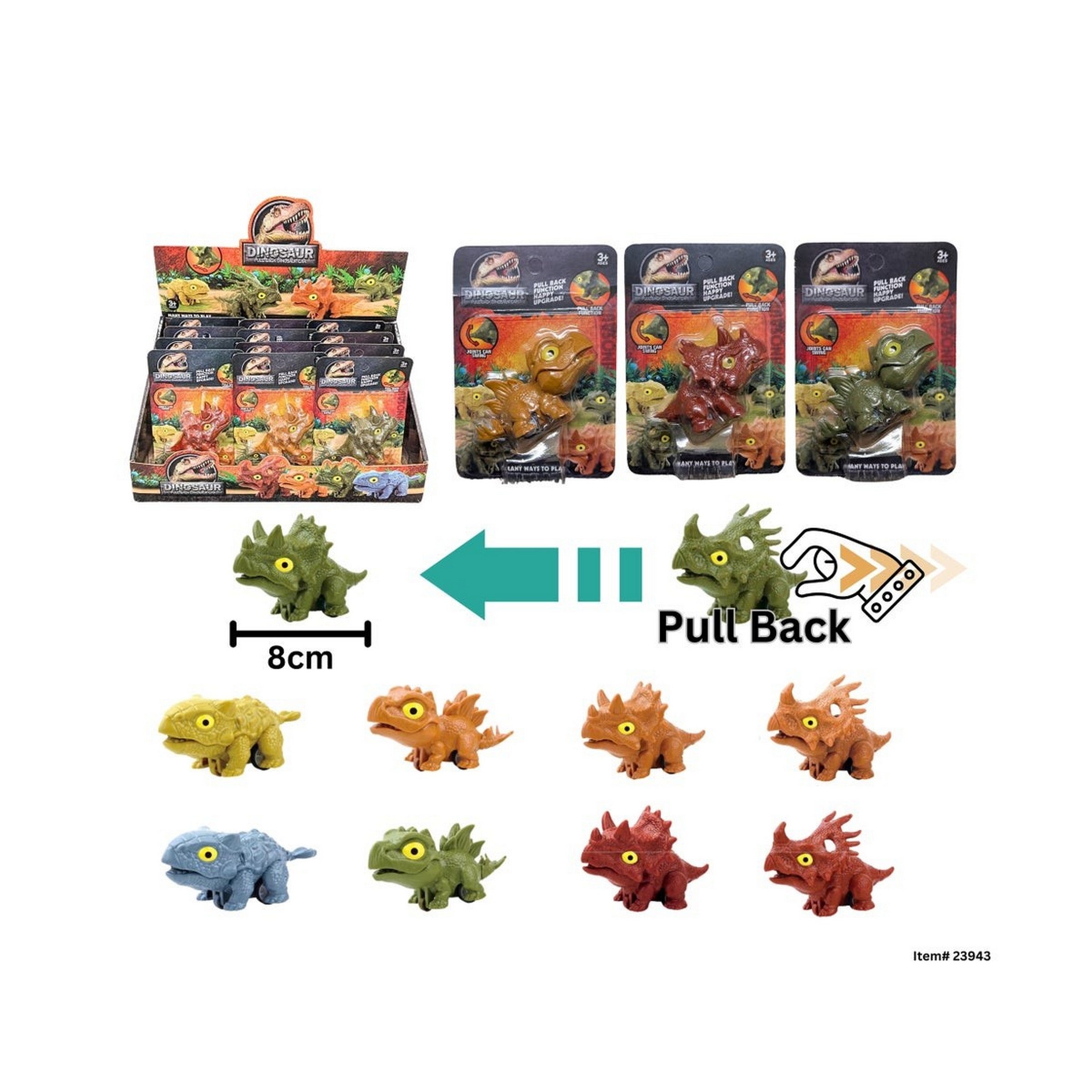 Pull Back Dinosaur 3.1in Age 3+ VRT