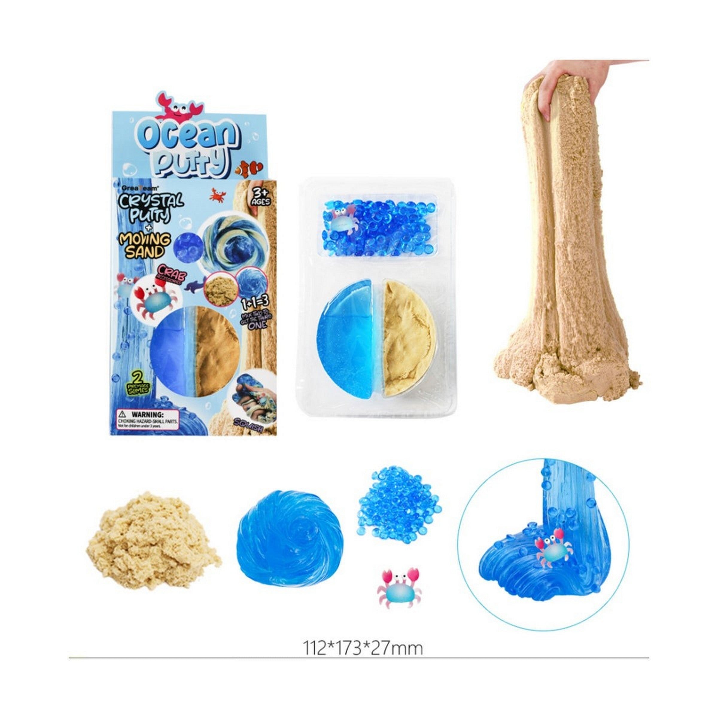 Ocean Crystal Putty and Moving Sand Age 3+