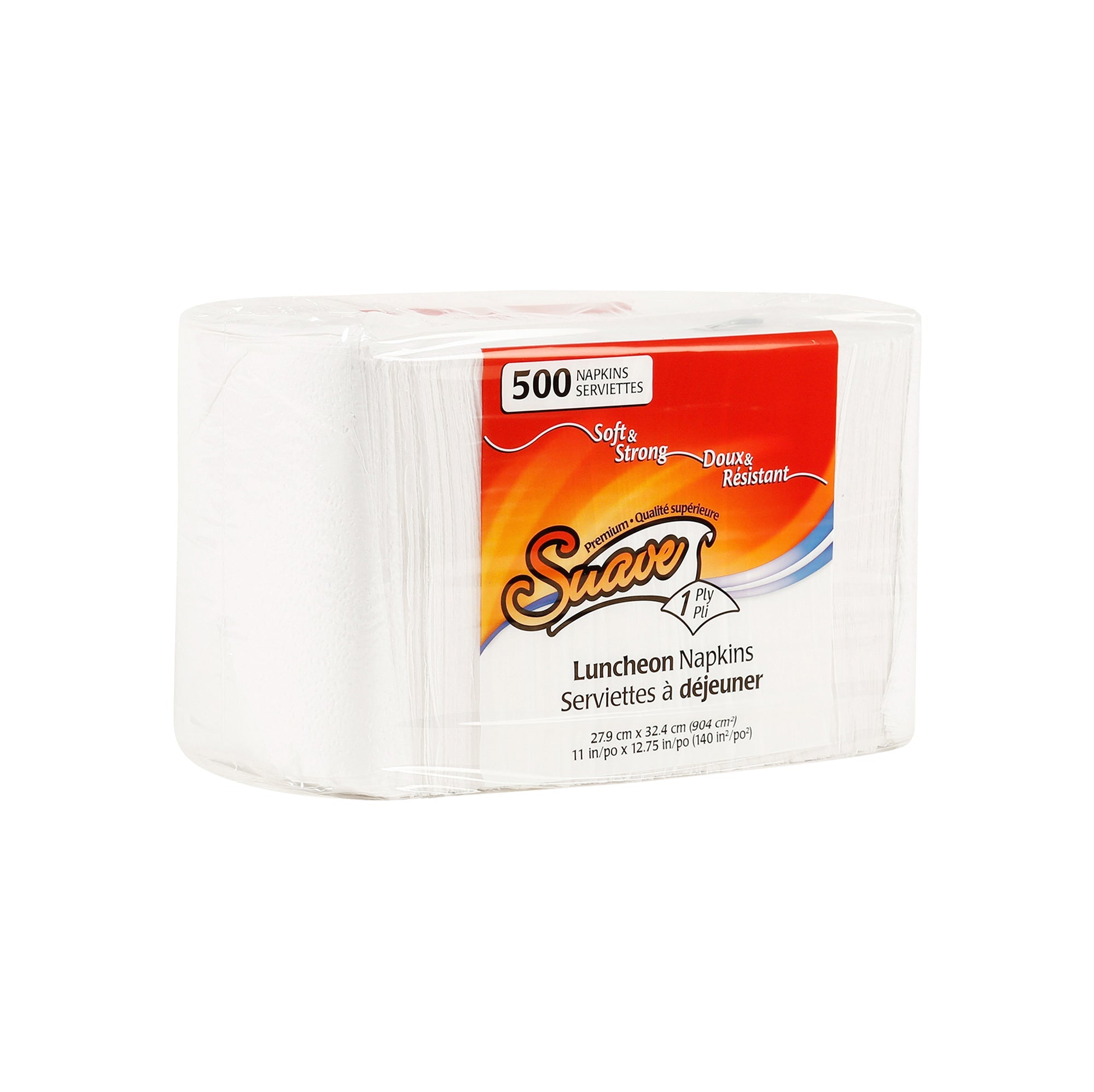 Suave 50 White 1 Ply Luncheon Napkins 11x12.75in 