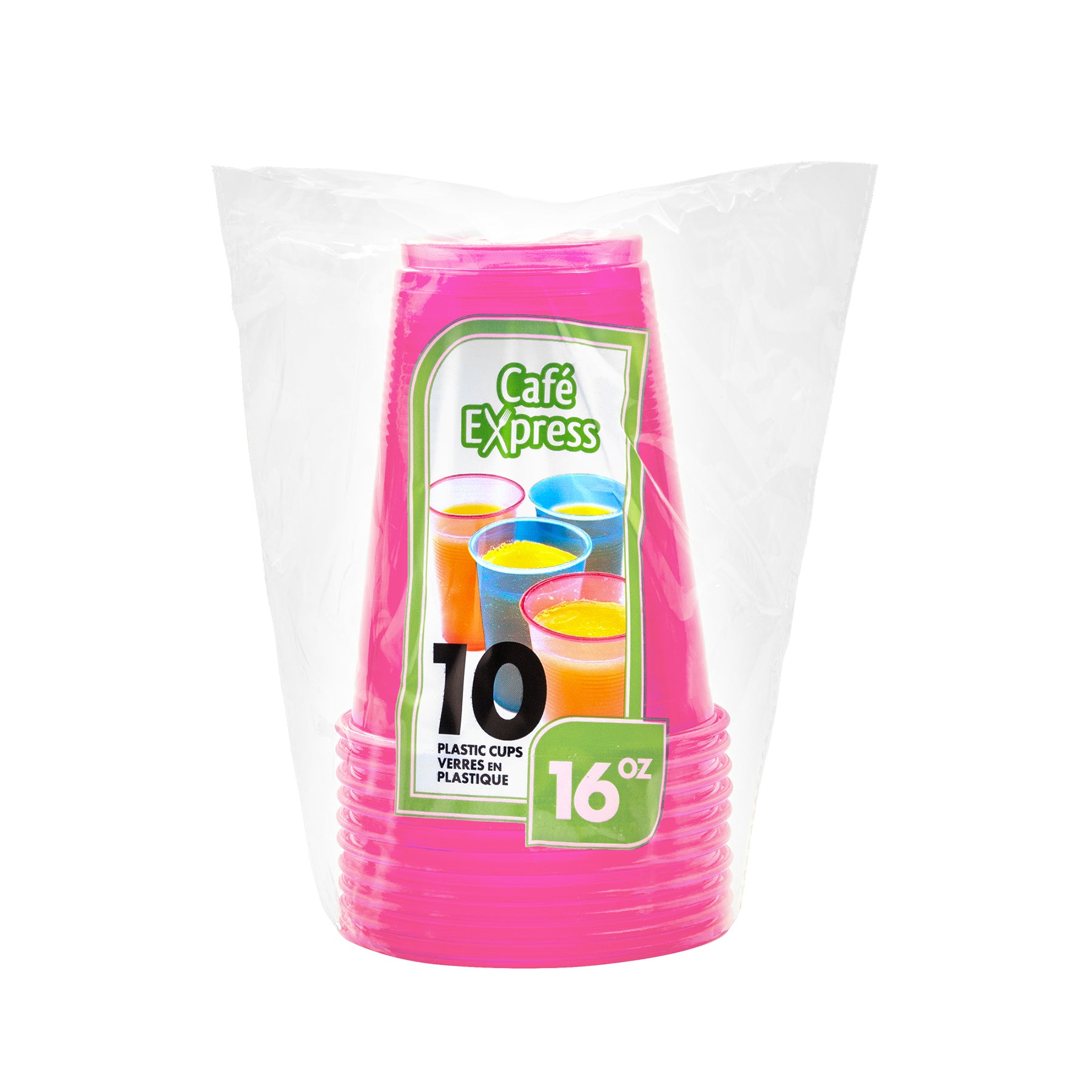Café Express 10 Plastic Cups 16oz