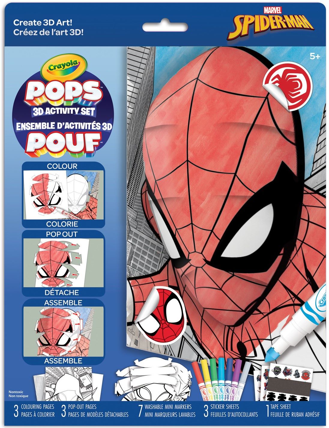 Crayola Spiderman POPS 3D Activity Set 5+