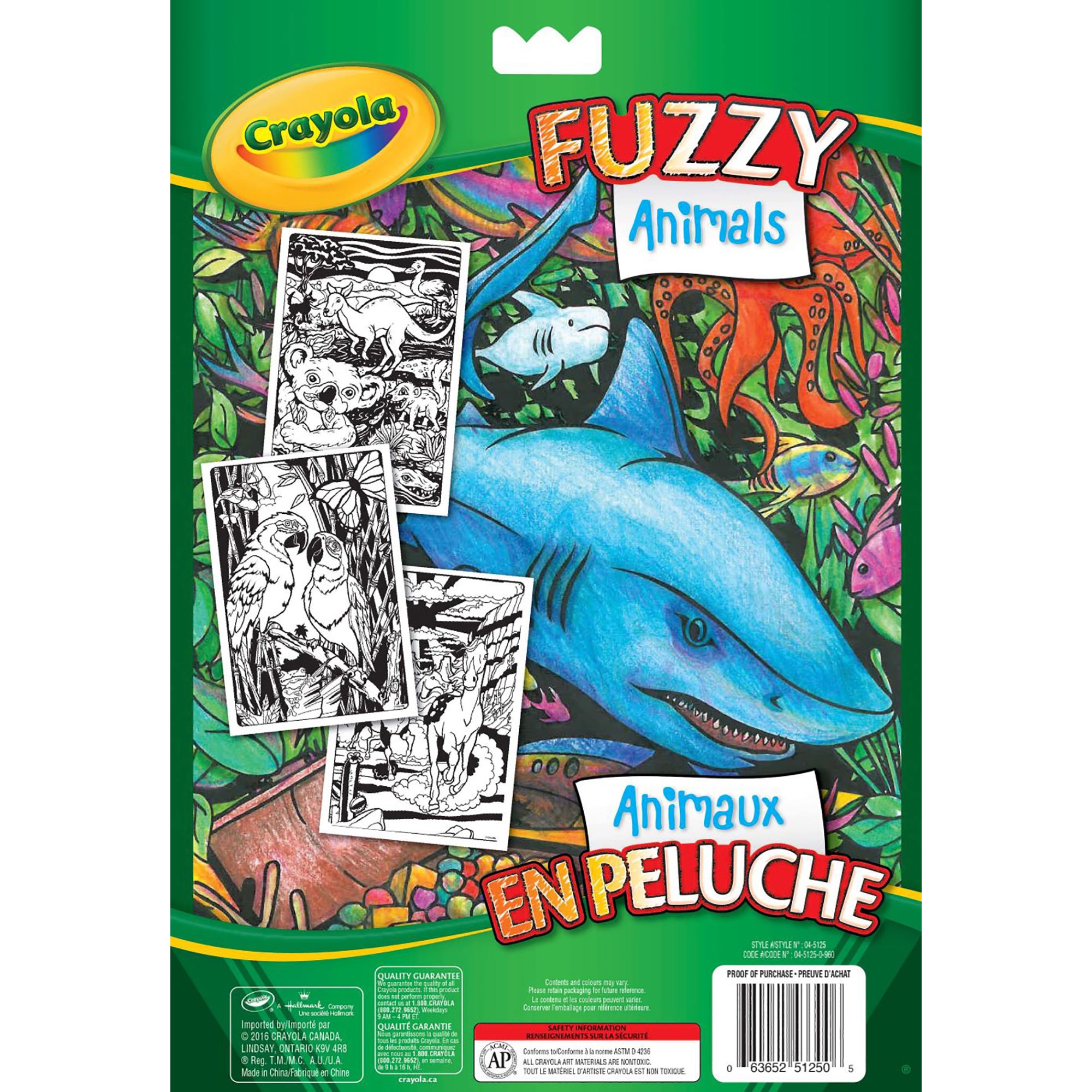 Crayola Fuzzy Animals Coloring Book - 10 Pages 8x11.5in