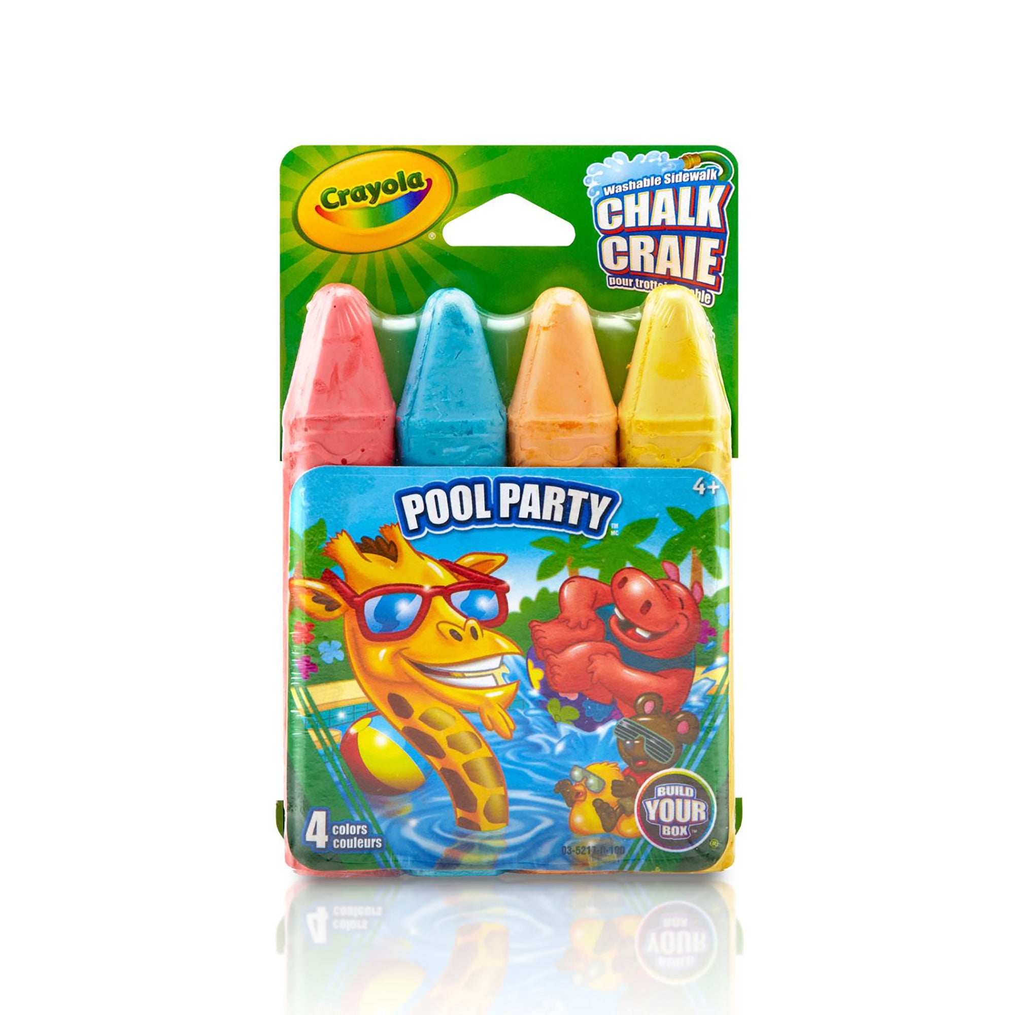 Crayola 4 Sidewalk Chalks - Non-toxic - Washable 4in