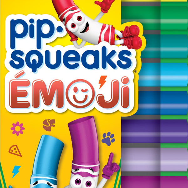Crayola Emoji Pip-Squeaks 16 Stamper Markers Washable 3+ 4in