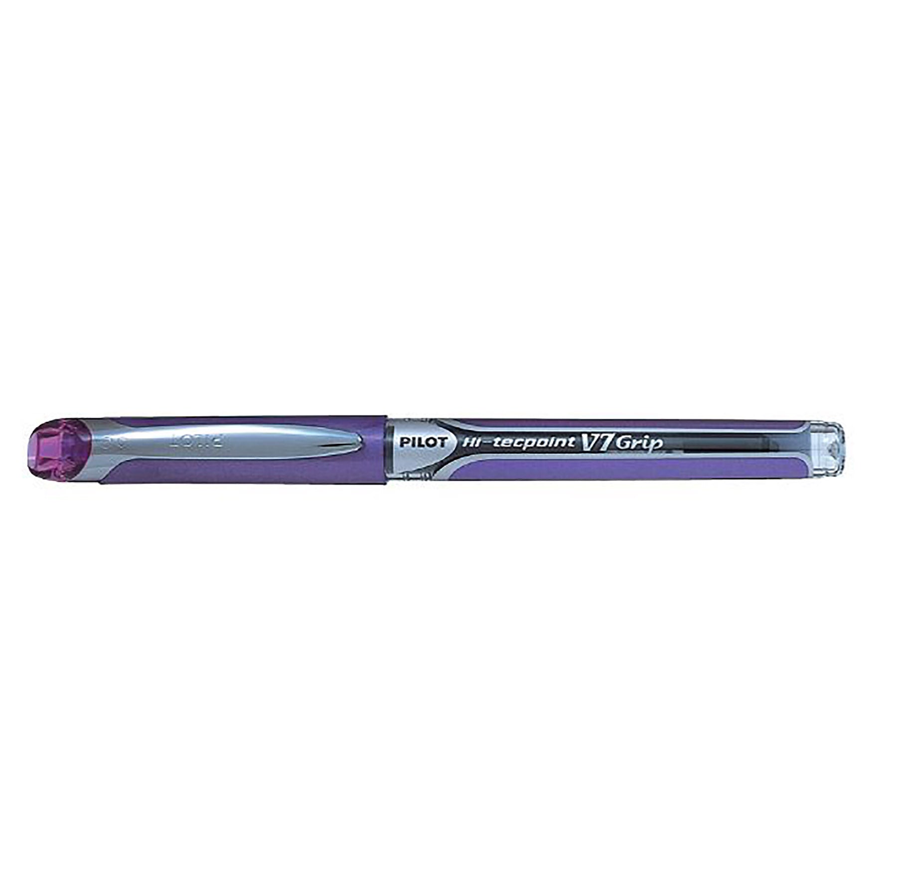 Pilot Hi-Tecpoint Grip Pen with Cap - Purple Ink 0.7mm