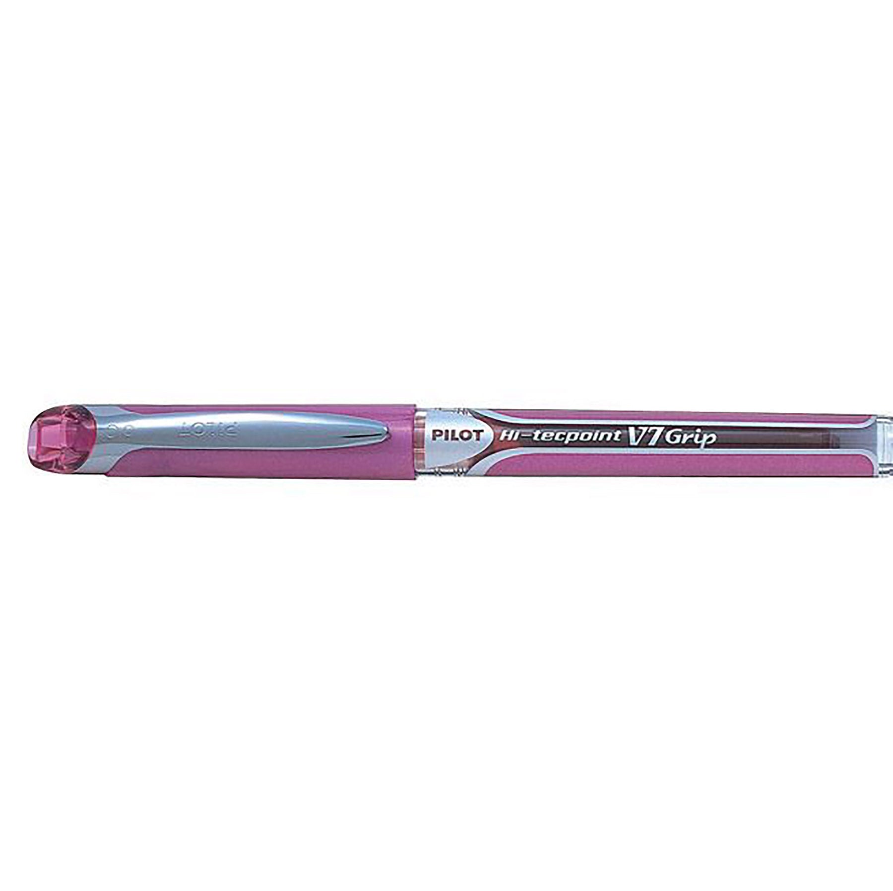 Pilot Hi-Tecpoint Grip Pen with Cap - Pink Ink 0.7mm