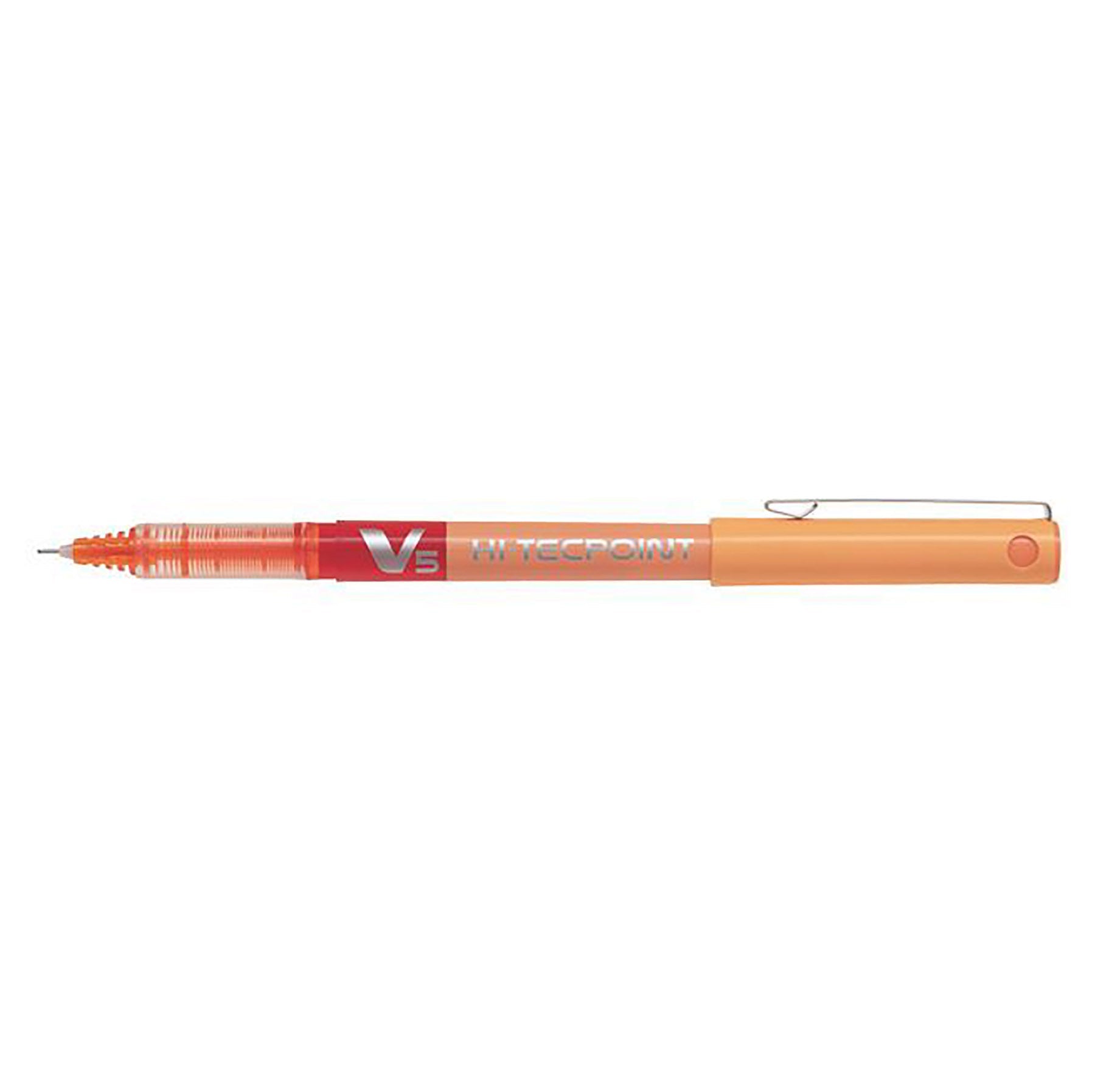 Pilot Hi-Tecpoint Pen with Cap - Orange Ink 0.5mm