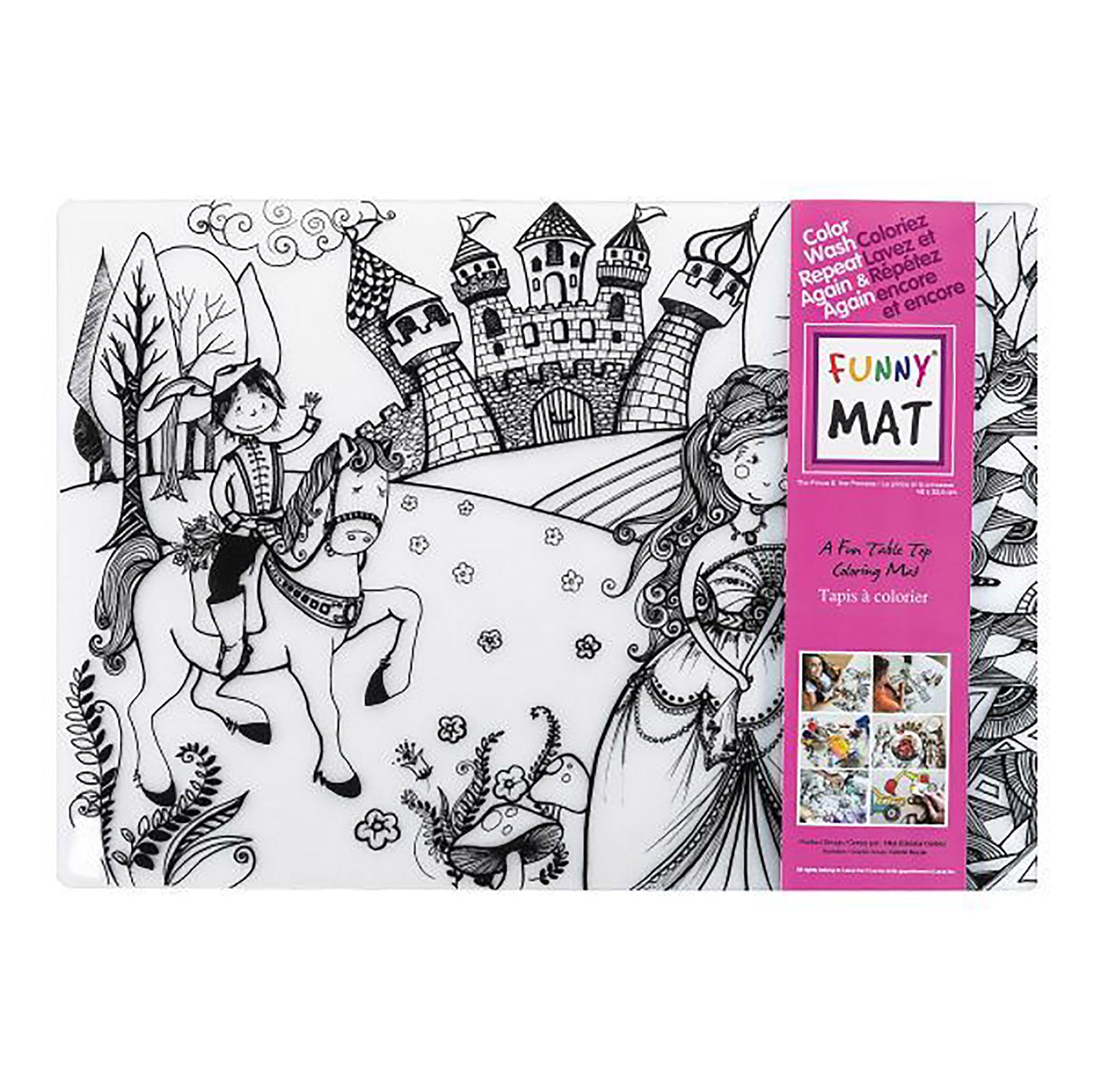 Funny Mat Coloring Placemat - Princess 18.9x13.2in