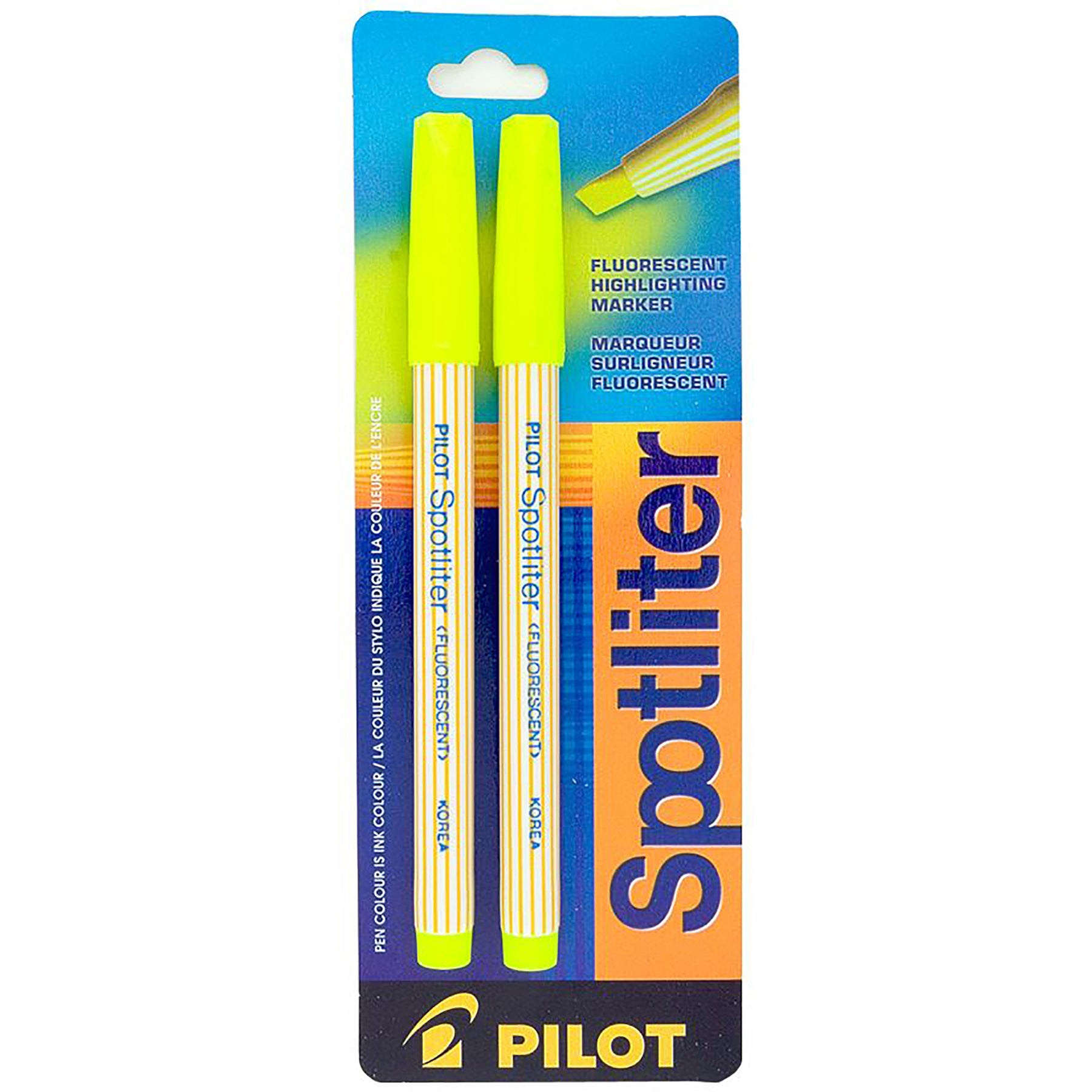 Pilot Spotliter 2 Highlighters Chisel Tip - Neon Yellow