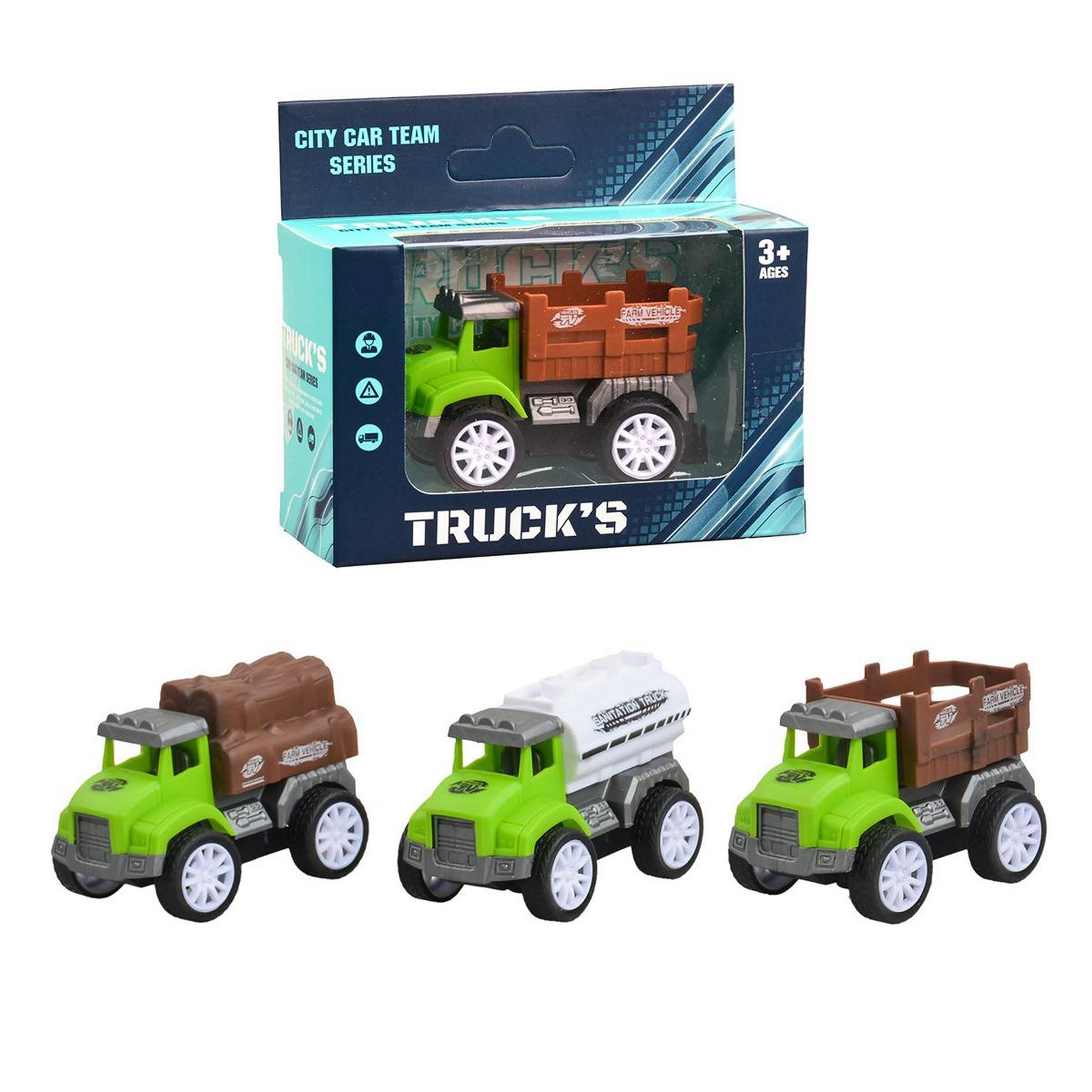 Pull Back Action Farm Truck - Plastic 2.9x1.75x1.25in Age 3+ VRT