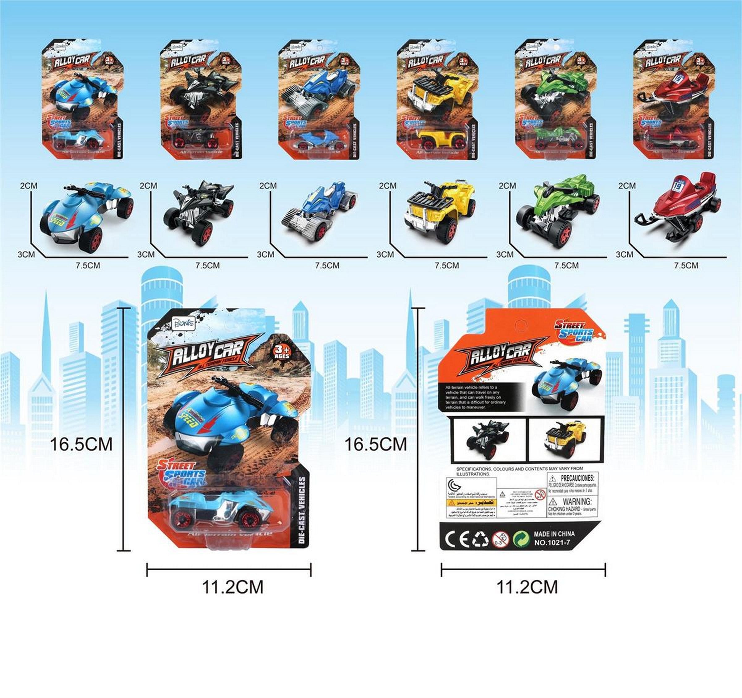 1:64 Alloy Racing Off-road Vehicule - Free Wheel Action VRT
