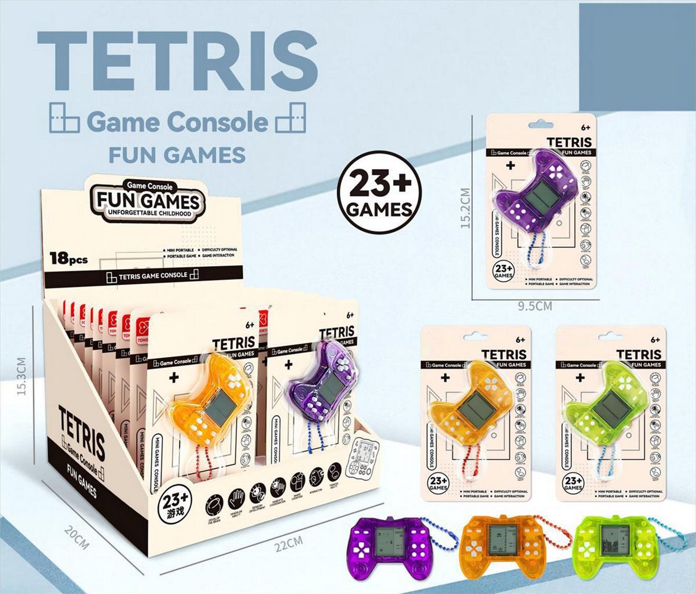 Mini Tetris Game Console 23+ Game Age 6+ VRT  