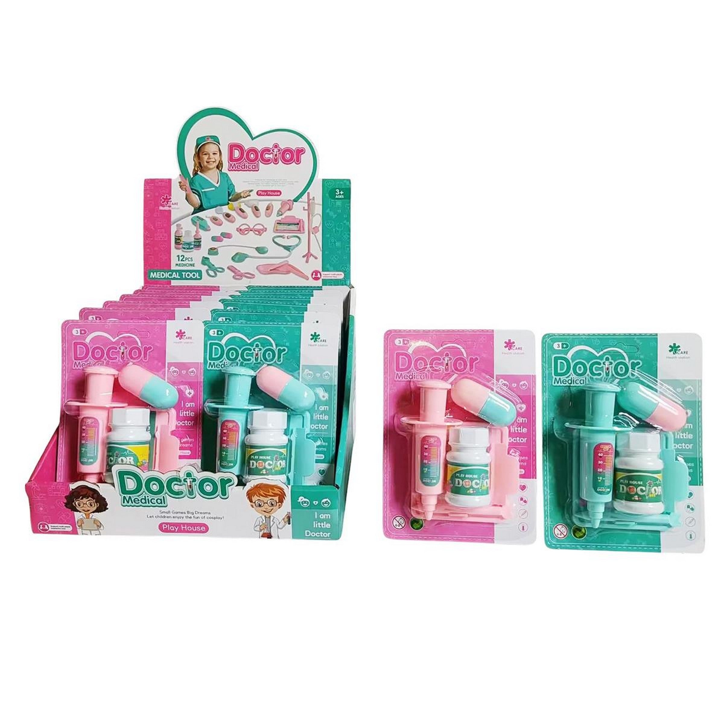 Doctor Playset 5pcs Age 3+  7x5in card  VRT