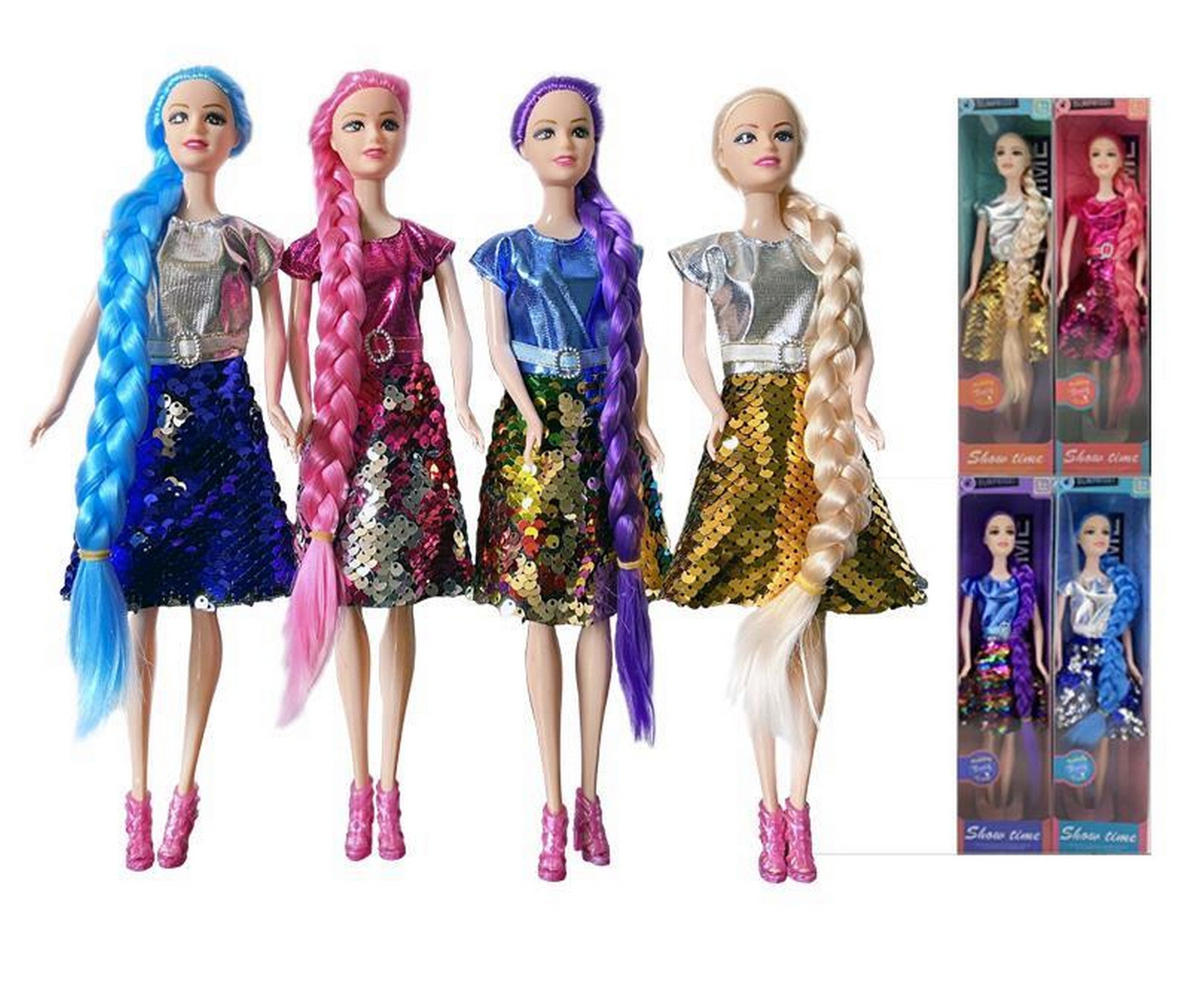 Girl Fashion Doll with Long Braided Hair - Plastic 11in Age 3+ VRT