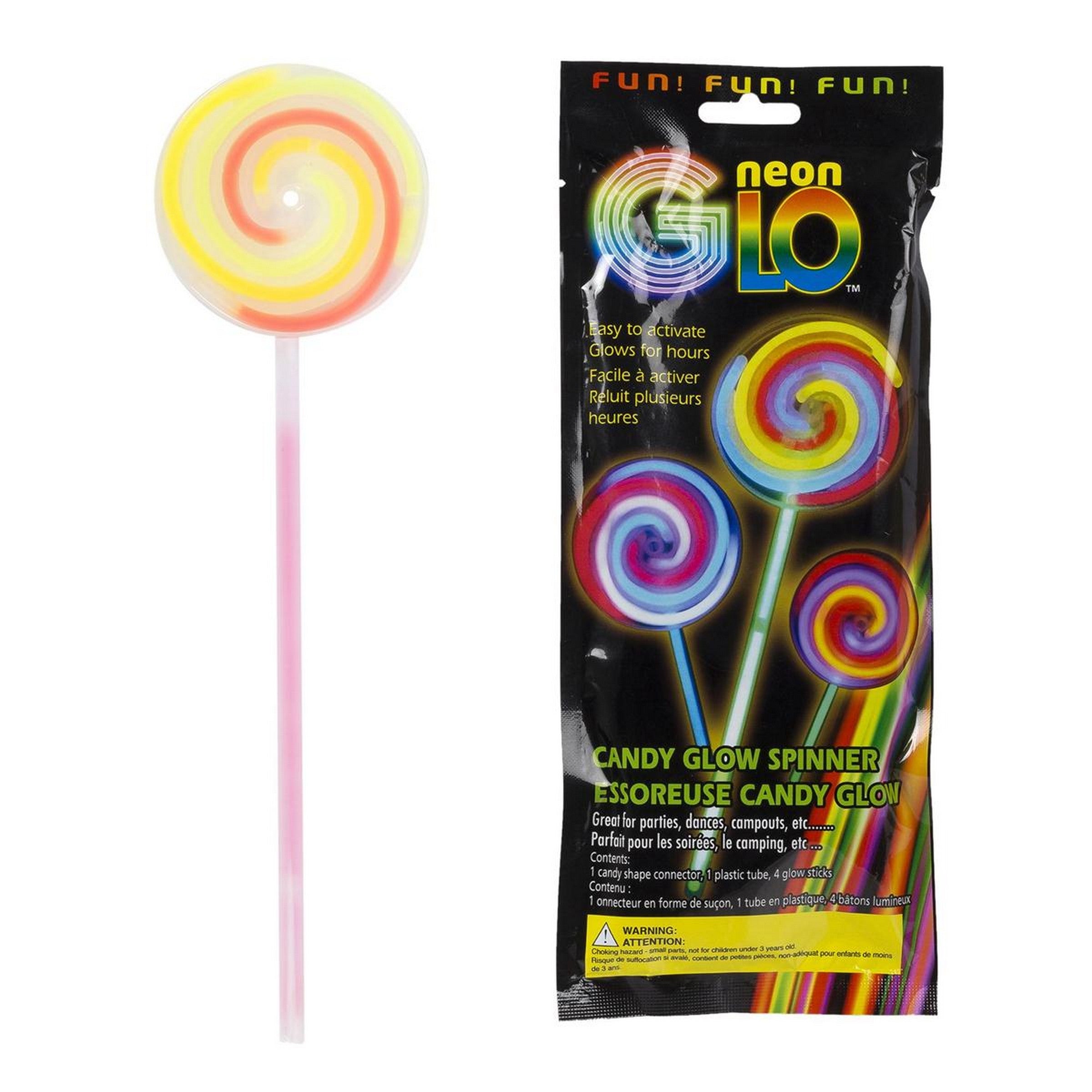 Neon Candy Glow Spinner 11in Age 3+ VRT