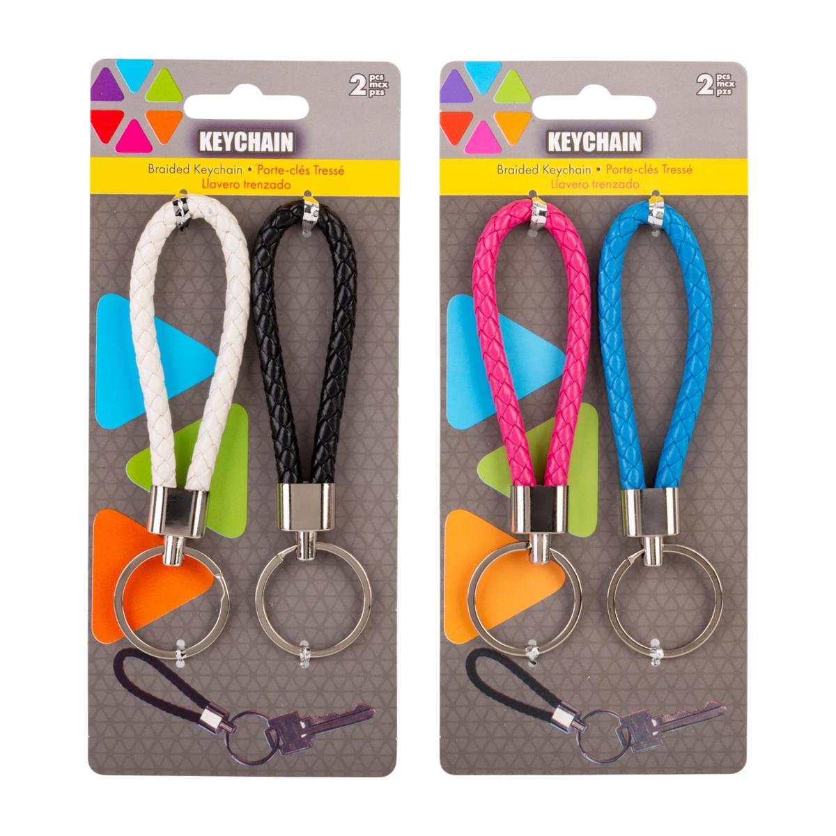 2 Keychains - Braided 4.7in