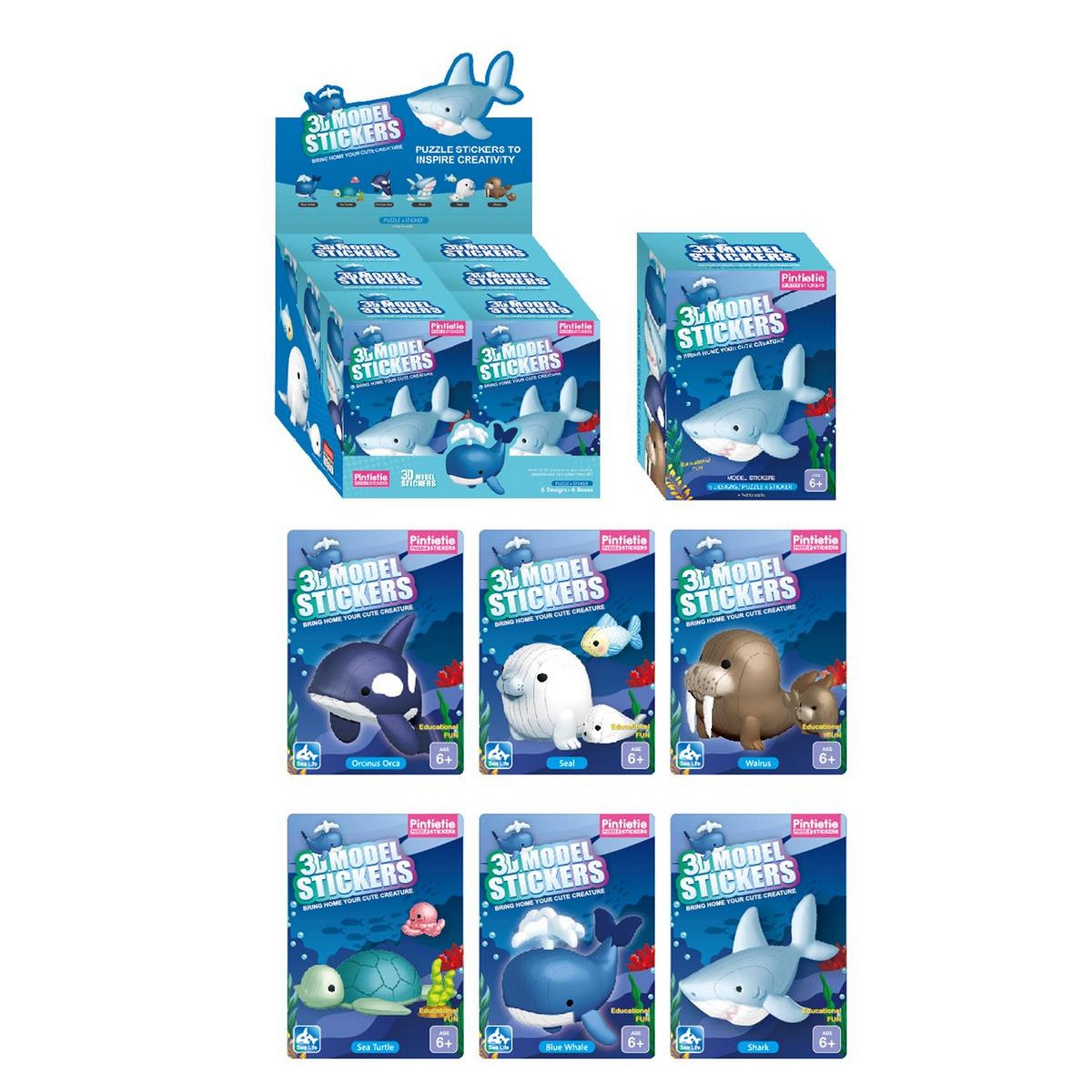 3D Model Puzzle Stickers - Sea World Age 6+ VRT