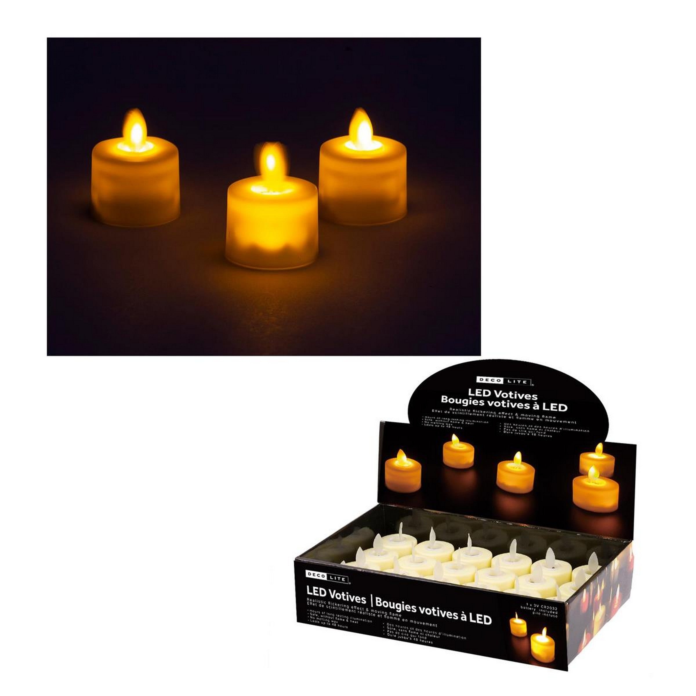 Deco Lite Led Votive Candle with Moving Wick 1.5x1.25in