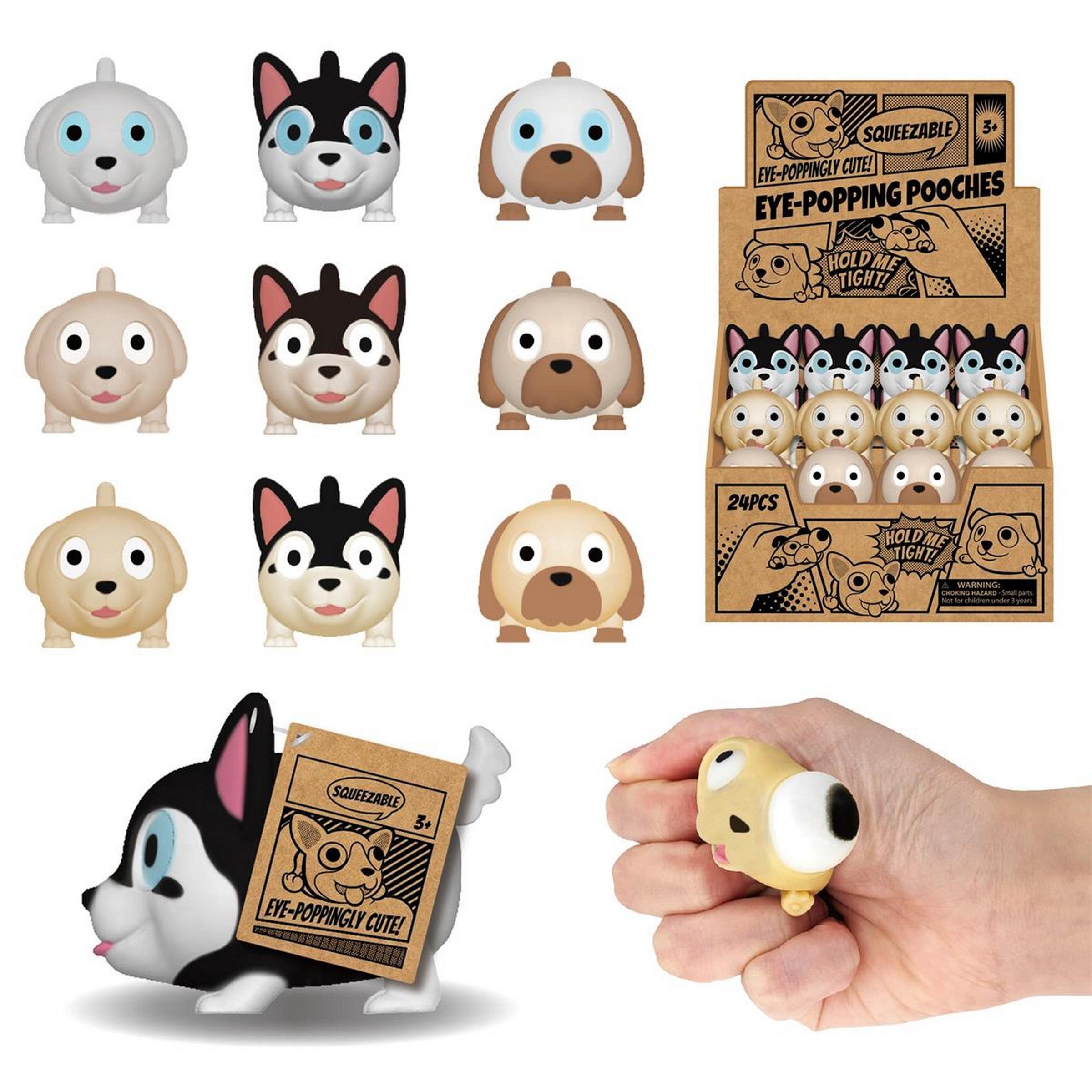 Squish Eye-Popping Pooches 2in  3+ VRT