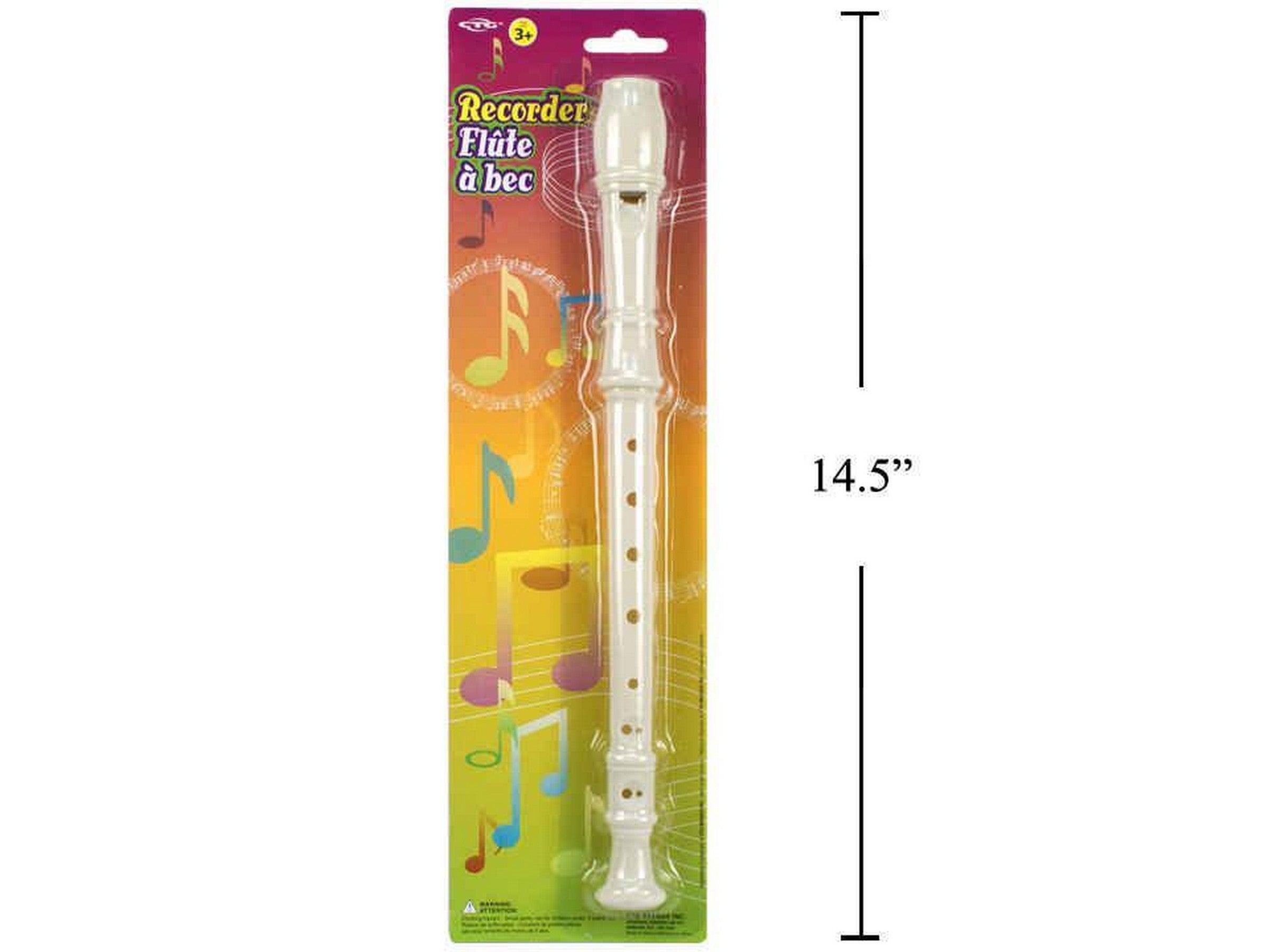 Plastic Musical Recorder Age 3+  12in 