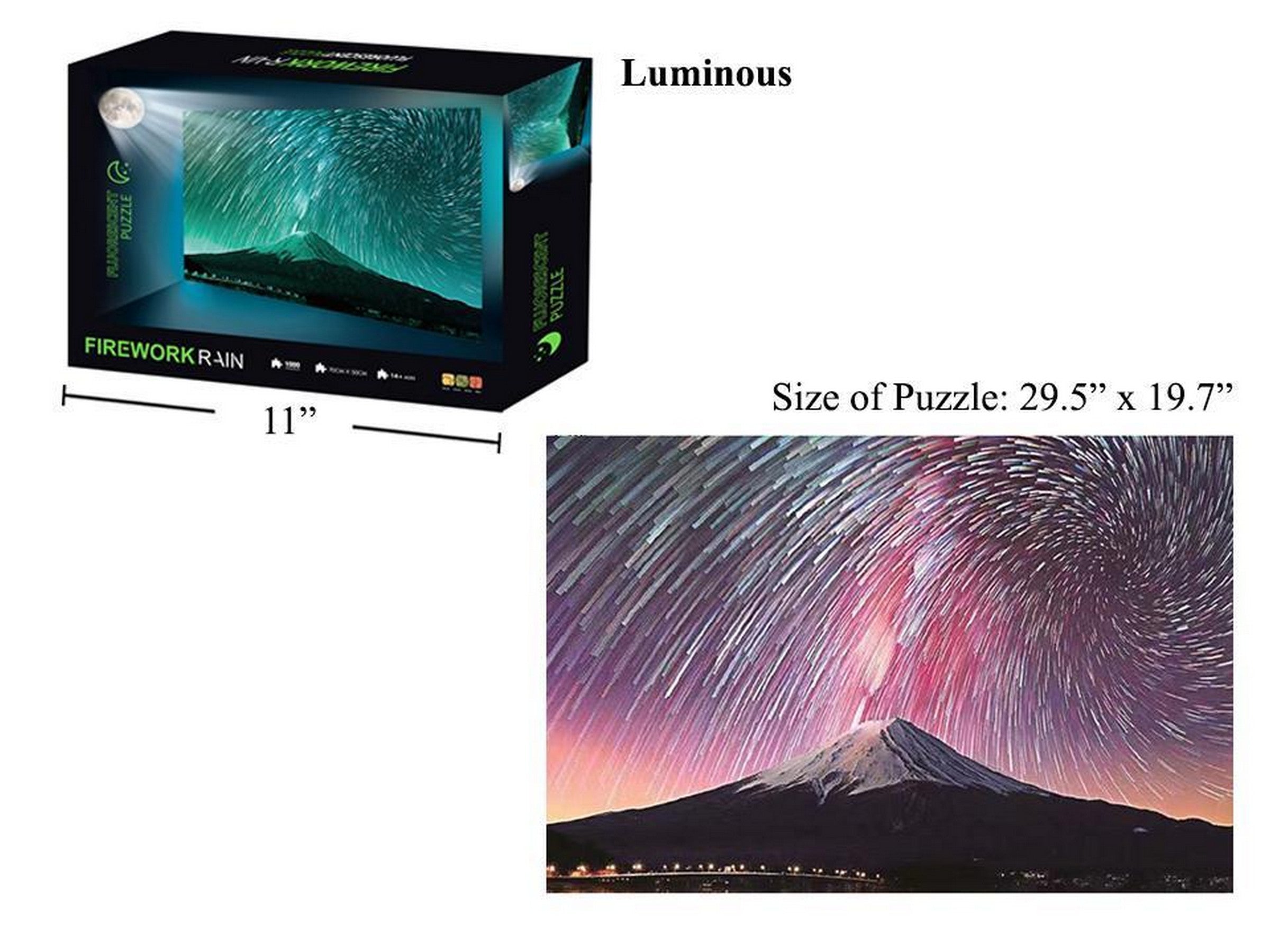 Jigsaw Puzzle - Fluorescent - Firework Rain 1000pcs 29.5x19.7in