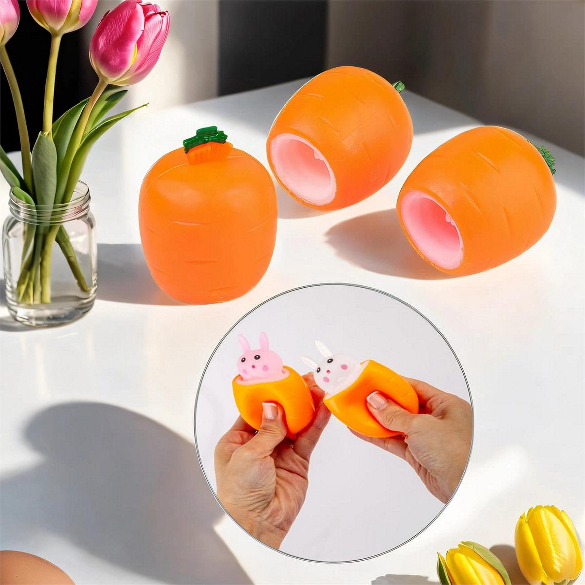 Easter Squeeze Carrot Pop-up Rabbit VRT