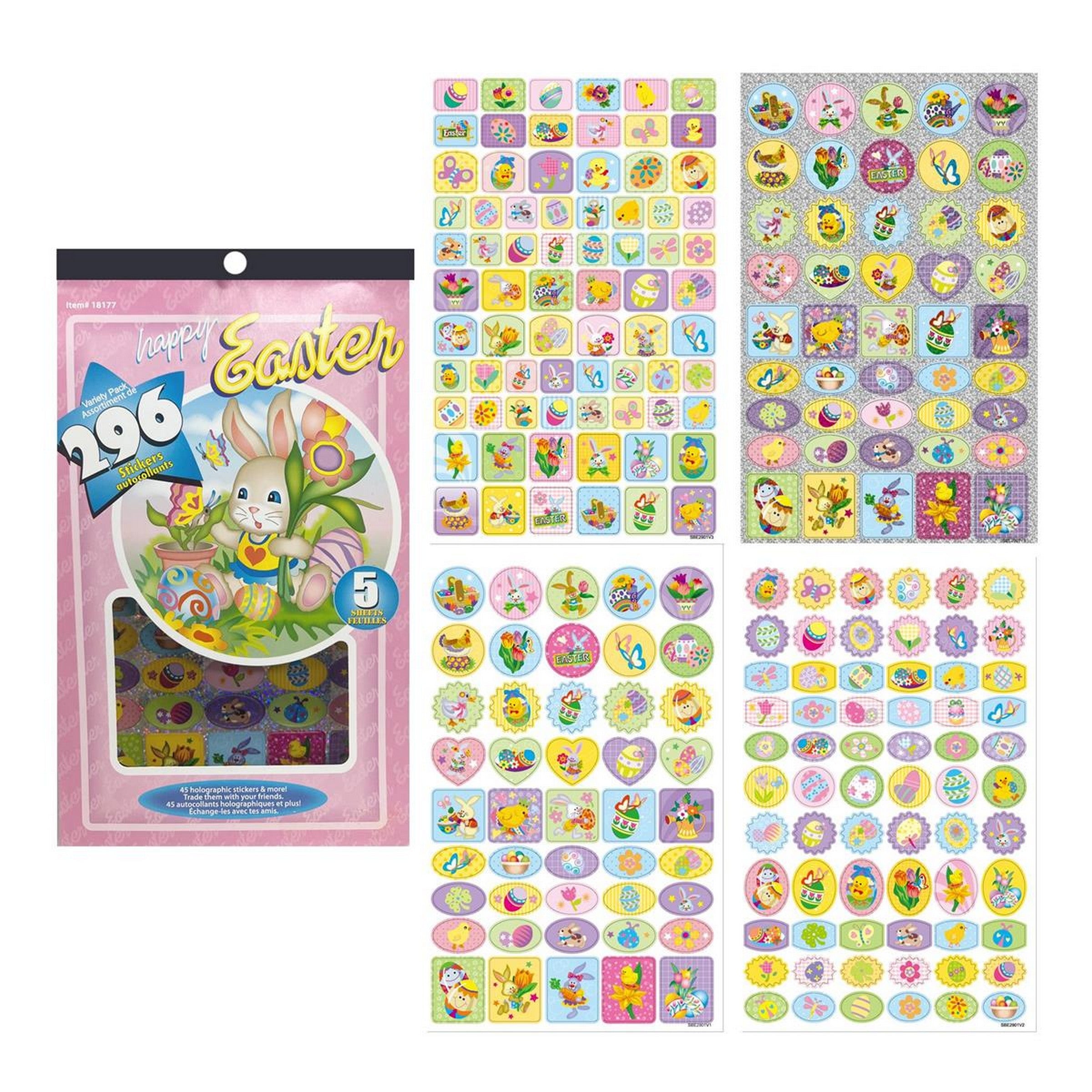 Easter 5 Sheets Sticker Book 