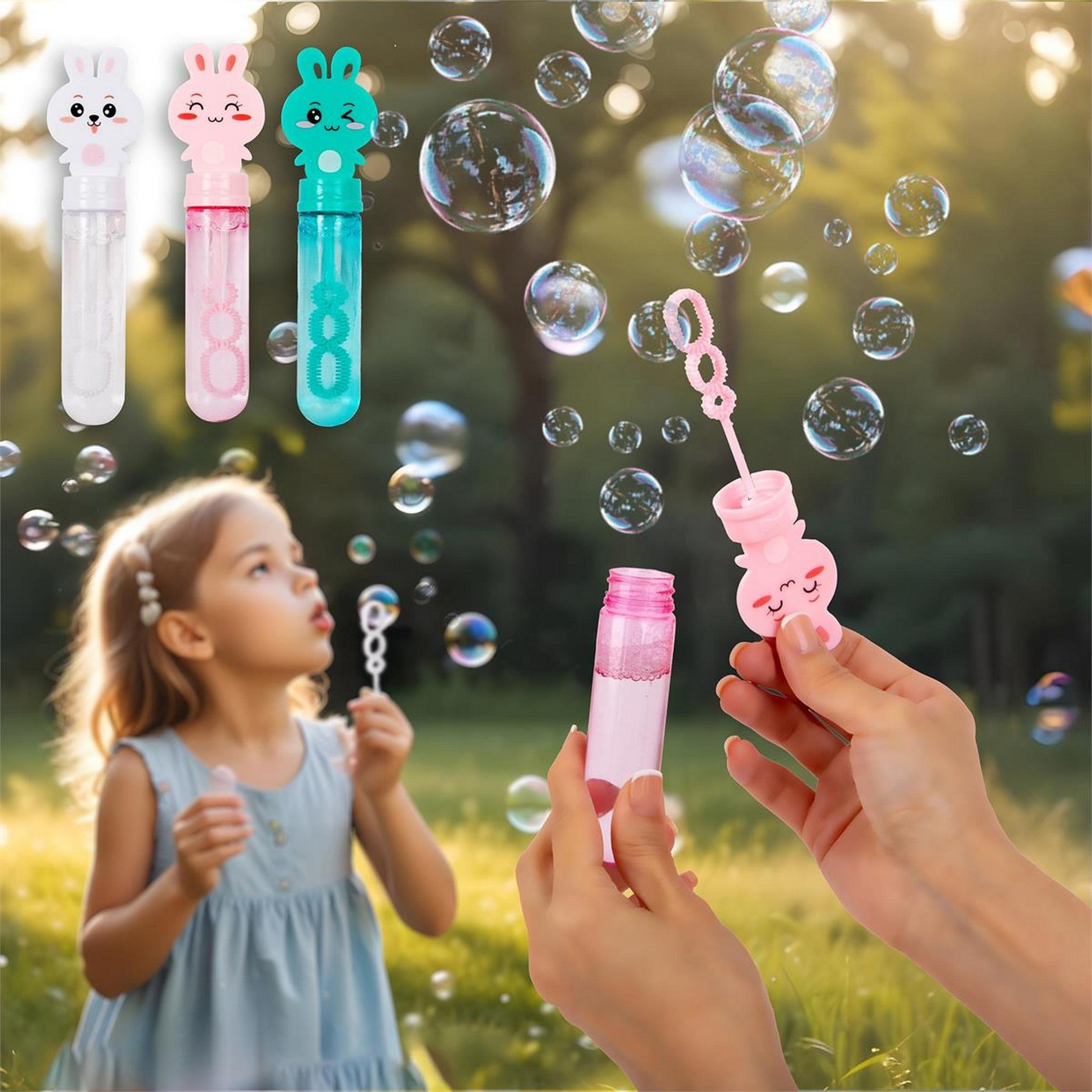 Easter 3 Bunny Bubble Wands 30ml 