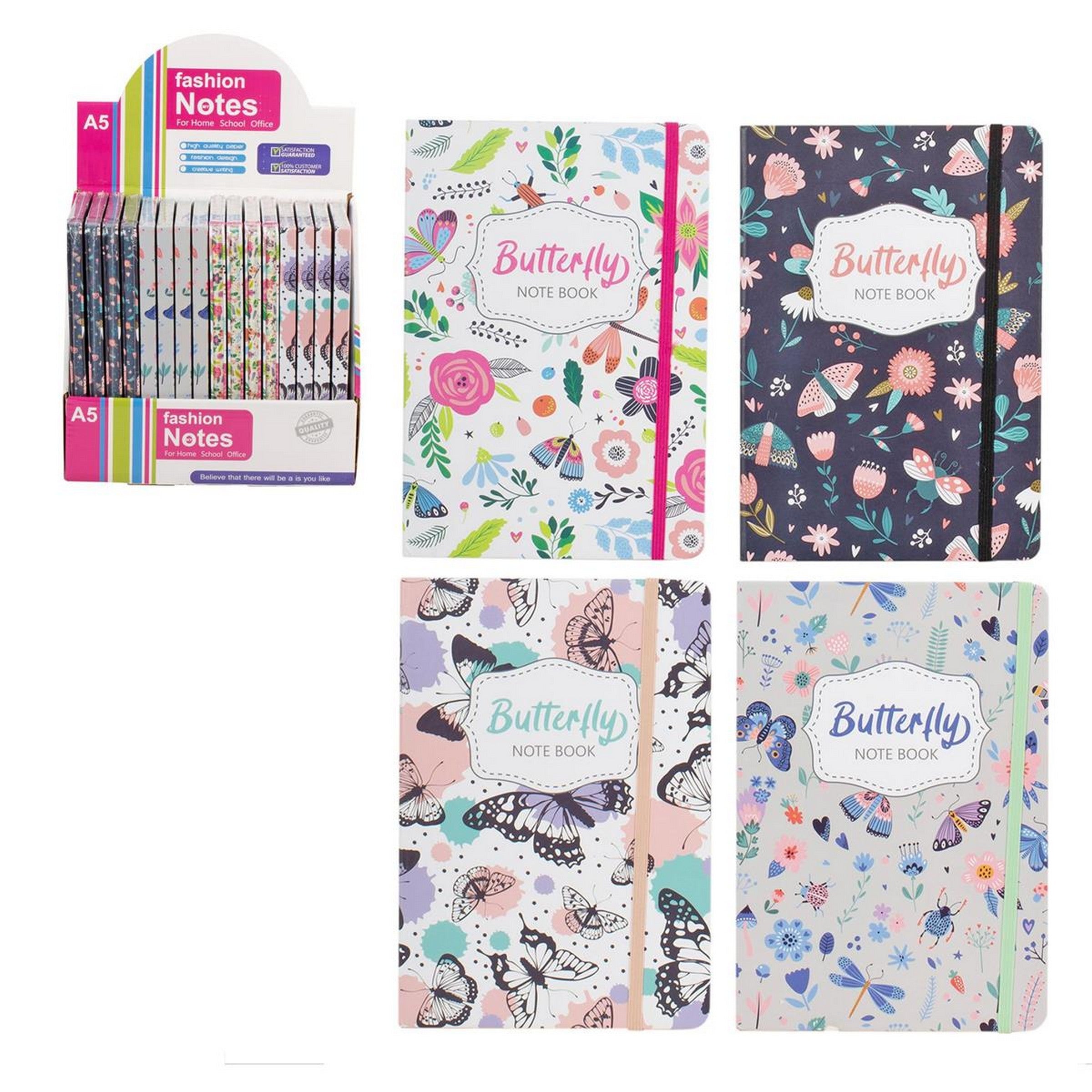 Hard Cover A5 Notebook 80 Ruled Sheets 5.7x8.3in VRT
