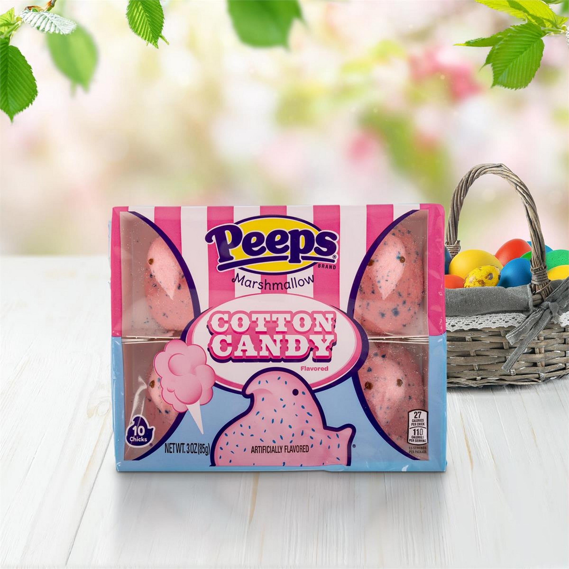 Easter Peeps 10 Cotton Candy Marshmallow Chicks 85g