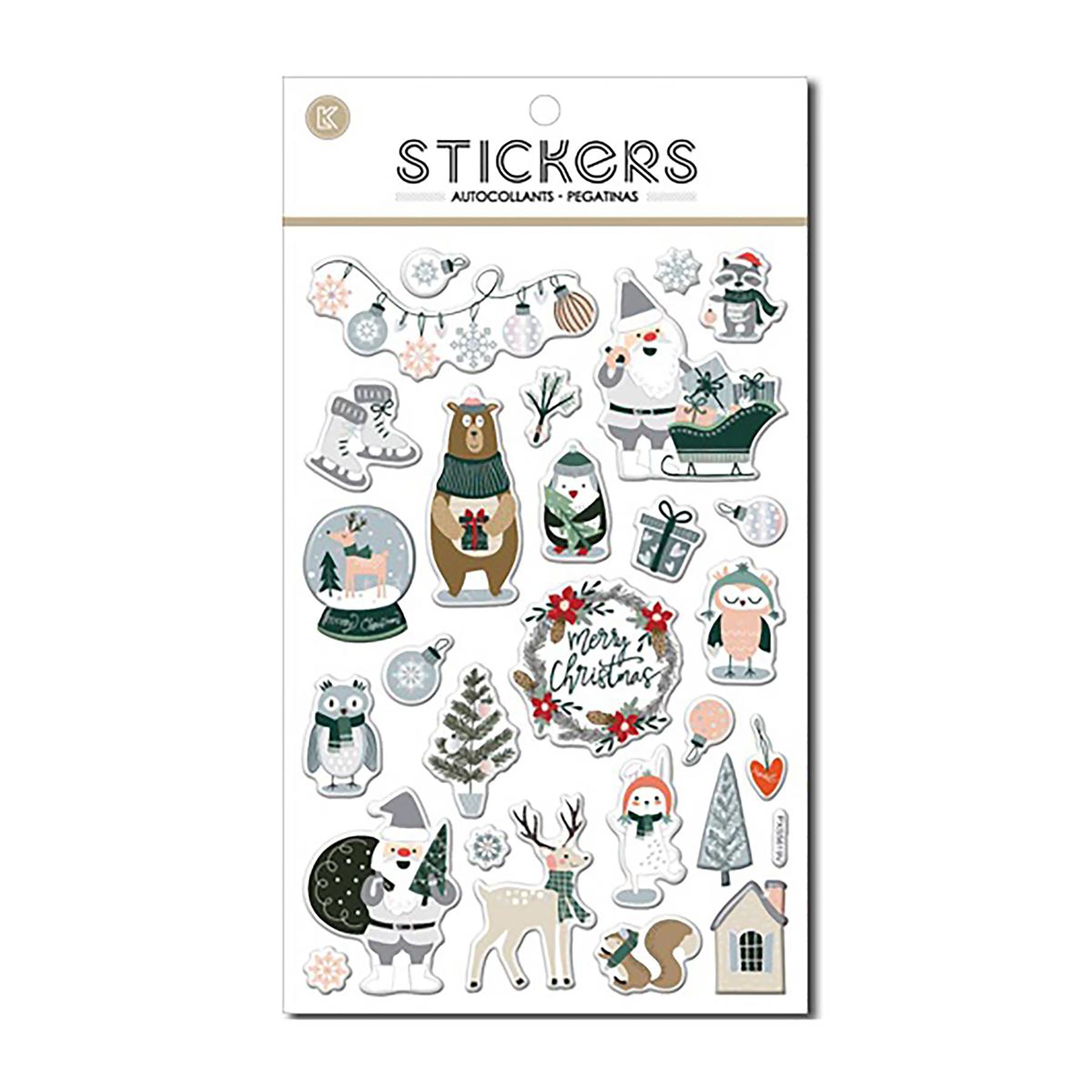 Santa's Secrets Embossed Stickers 9.4x5.7in sheet