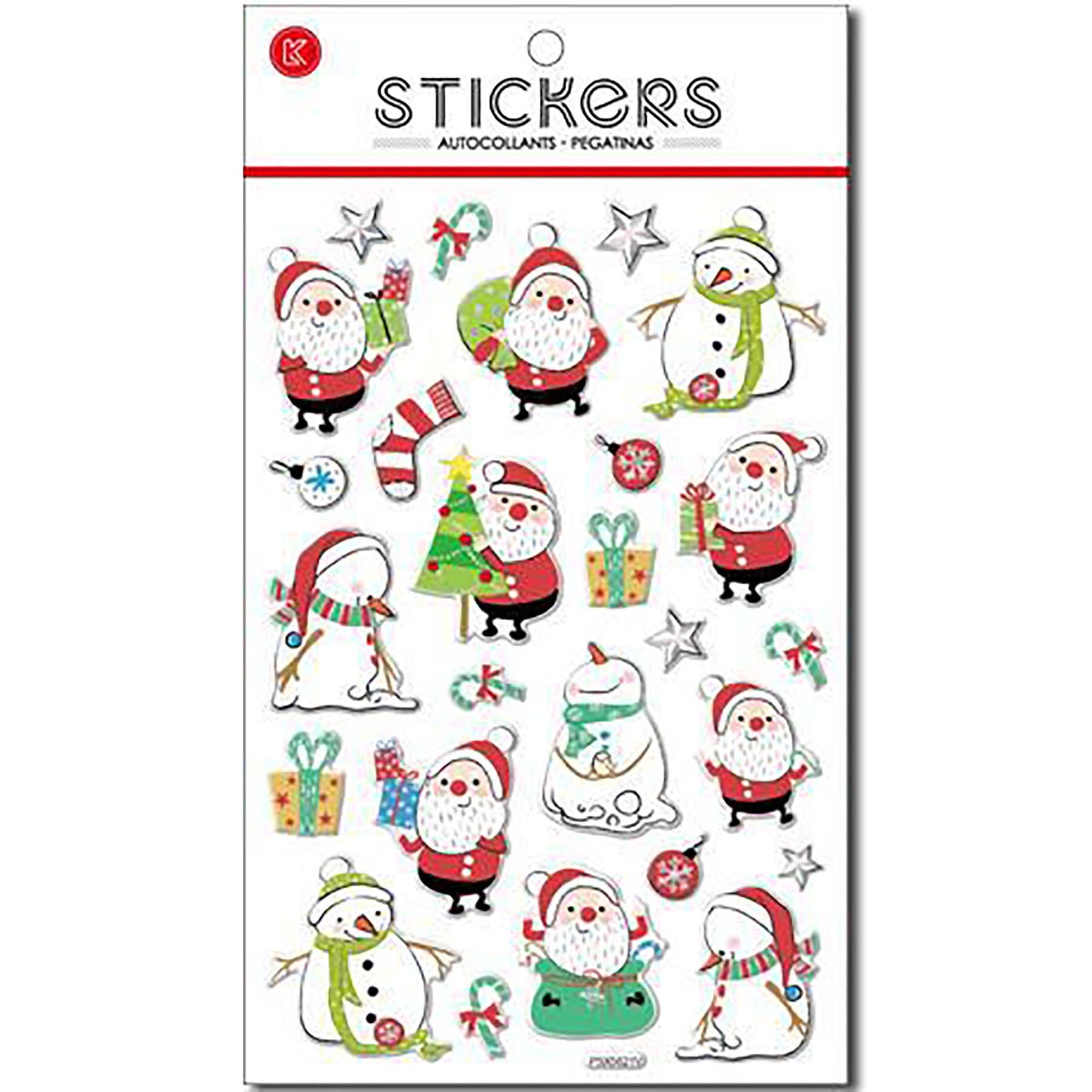 Santa's Secrets Embossed Stickers 9.4x5.7in sheet