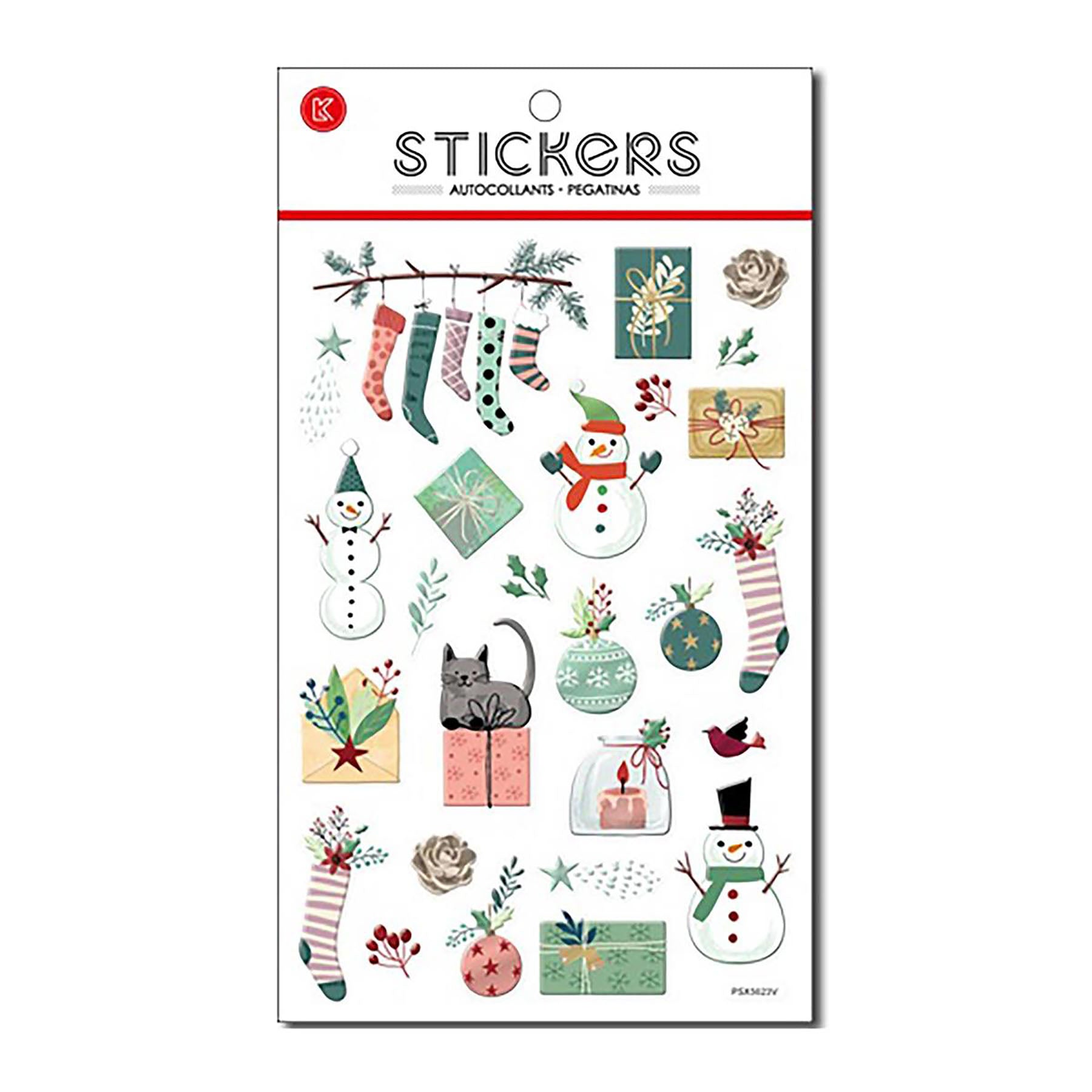 Santa's Secrets Embossed Stickers 9.4x5.7in sheet