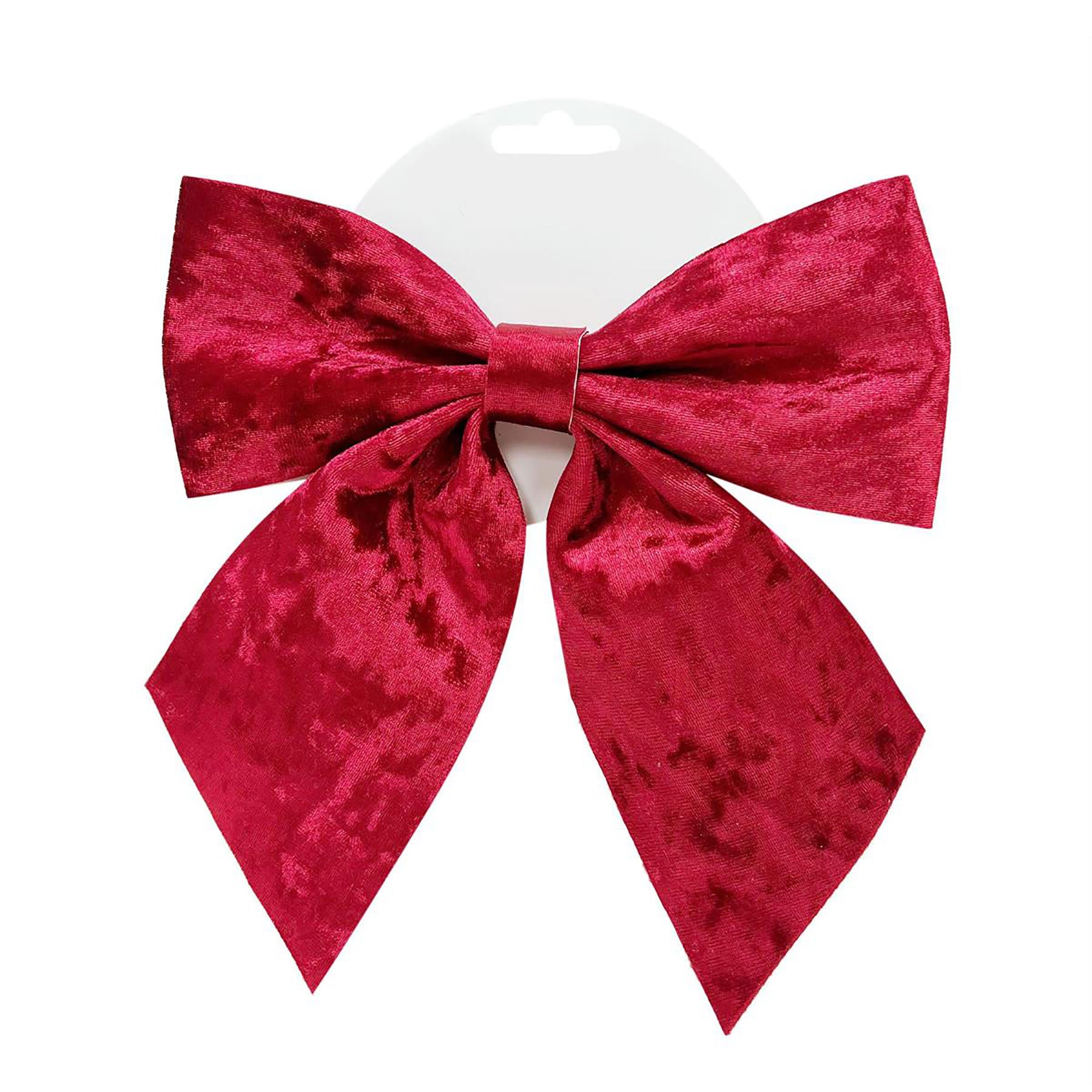 Deco Noël Red Velvet Bow 9x11in