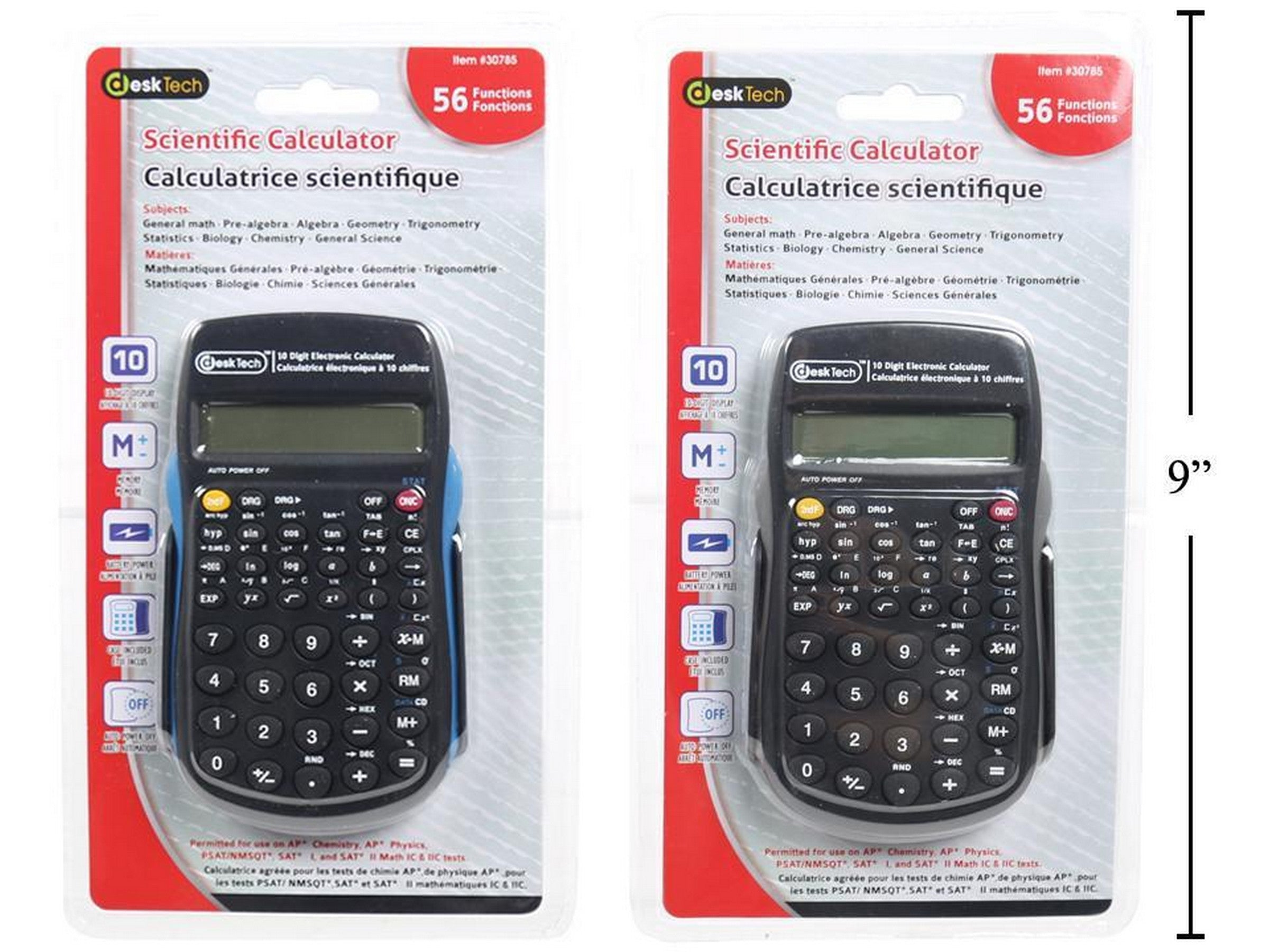 DeskTech Scientific Calculator 10+2 Digit 4.75x2.8in VRT 