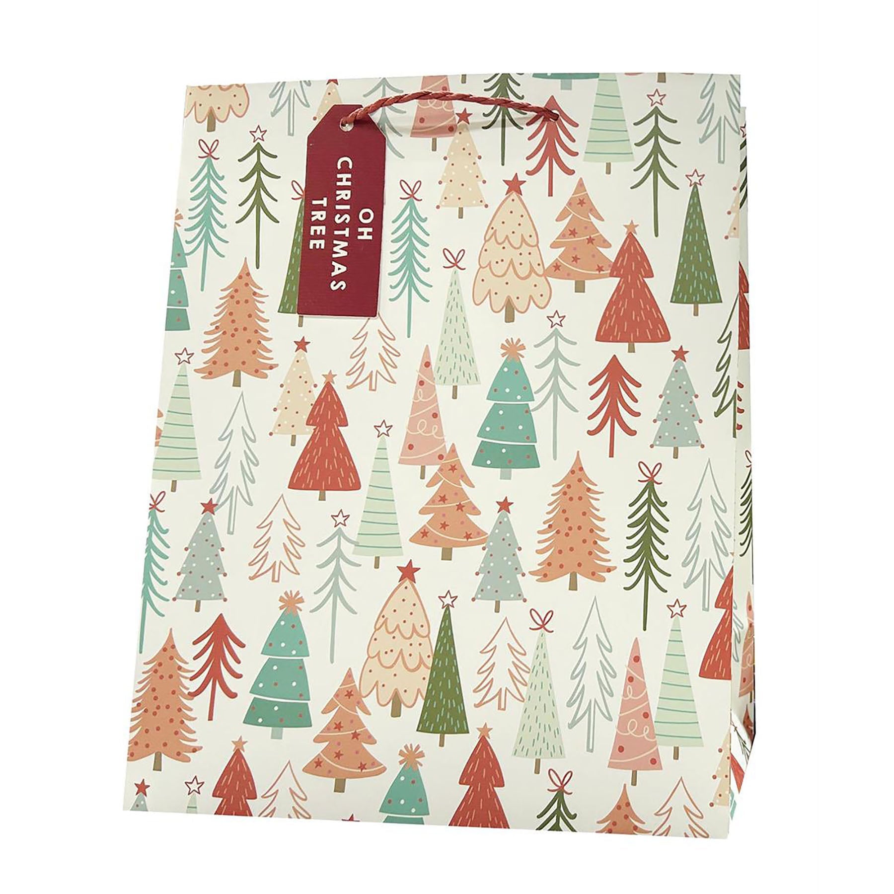 Christmas Matte Gift Bag Md 7W x 9H x 3.9D in