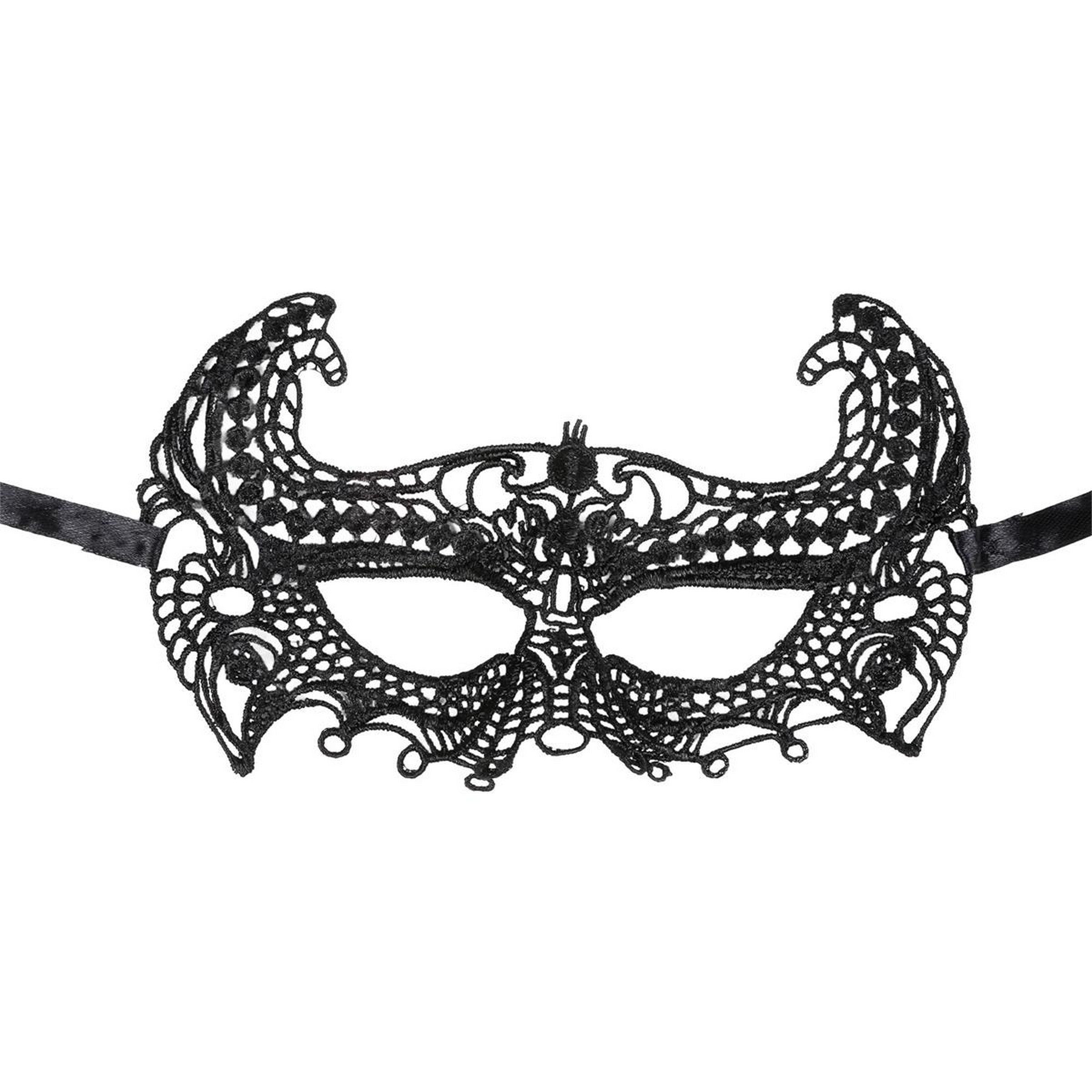 Party Gear Halloween Black Lace Eye Mask 