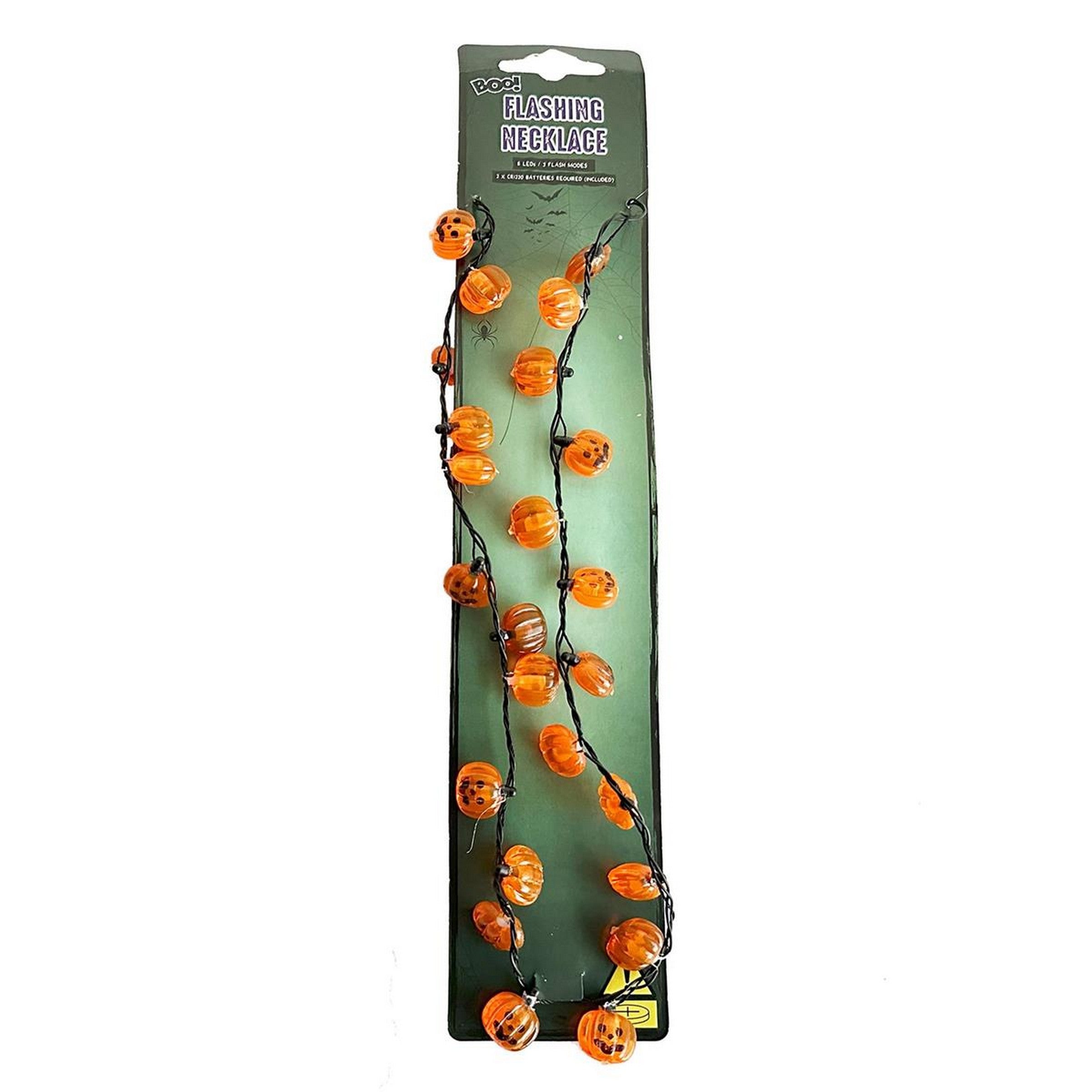 Party Gear Halloween Light-up Pumpkin Necklace 