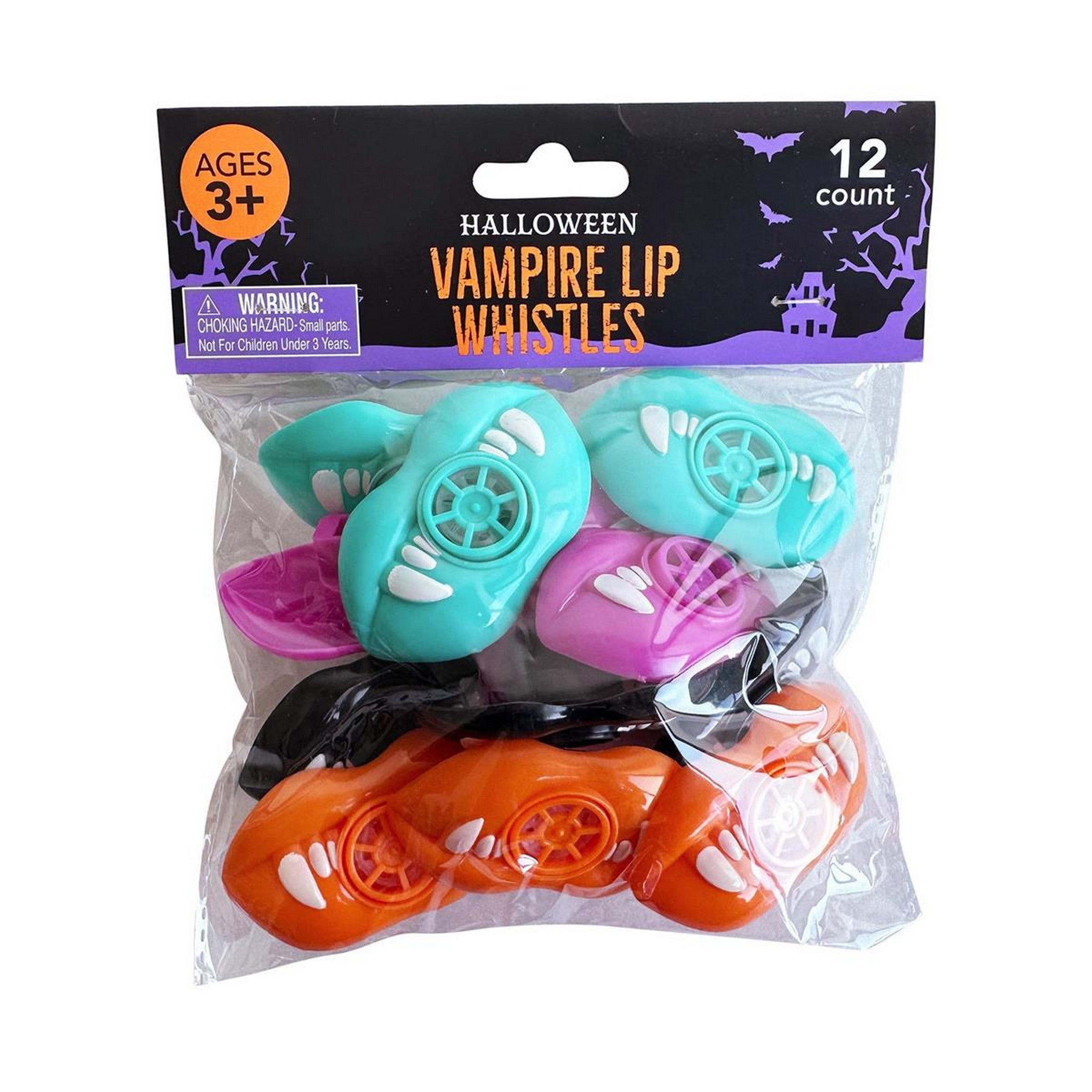 Hoot Halloween 12 Vampire Lip Whistles 