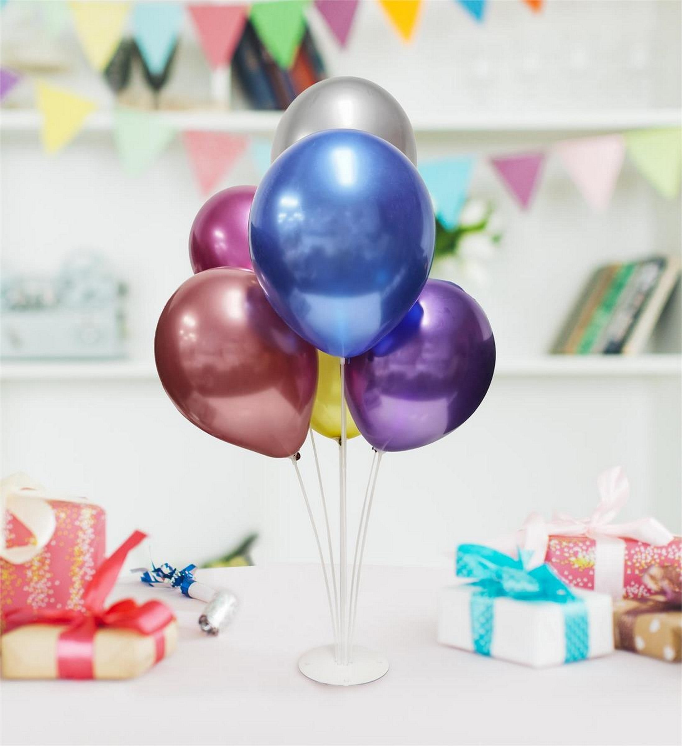 Lets Party Ballons Centerpiece Kit 7in Base with 7 12in Latex Balloons 27H in approx.