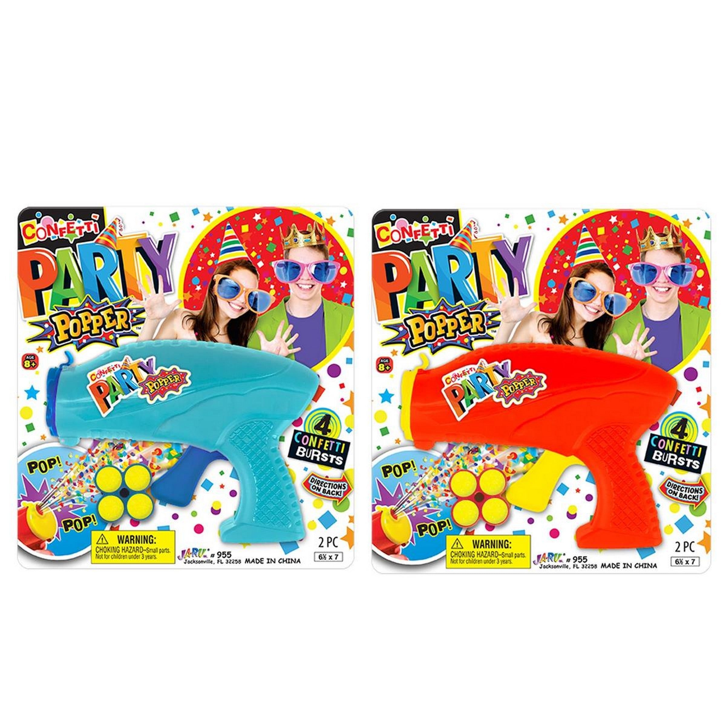 Let's Party Confetti Popper with 1 Refill 5.2in VRT 