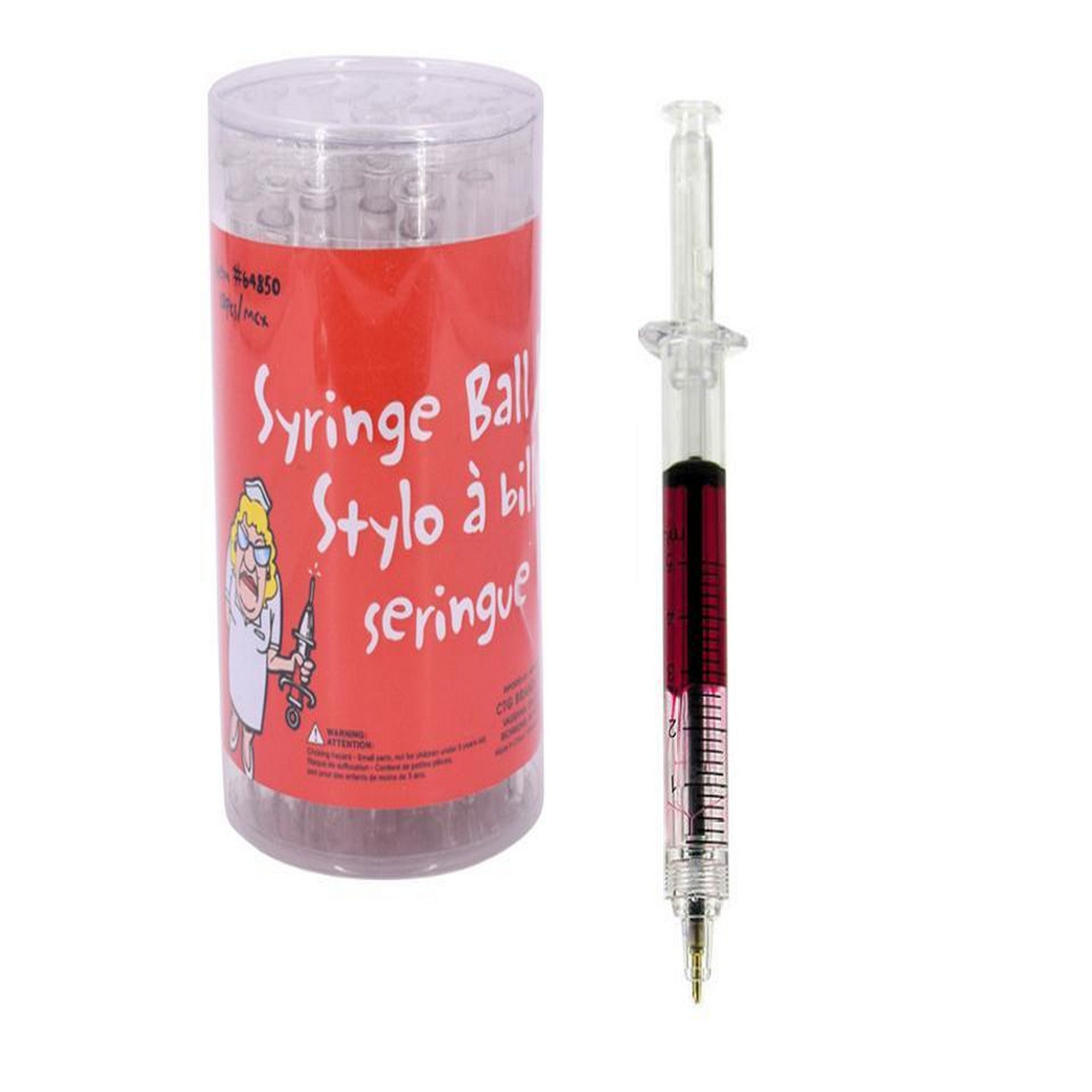 Halloween Syringue Ball Pen 5.2in - Each sold separately 