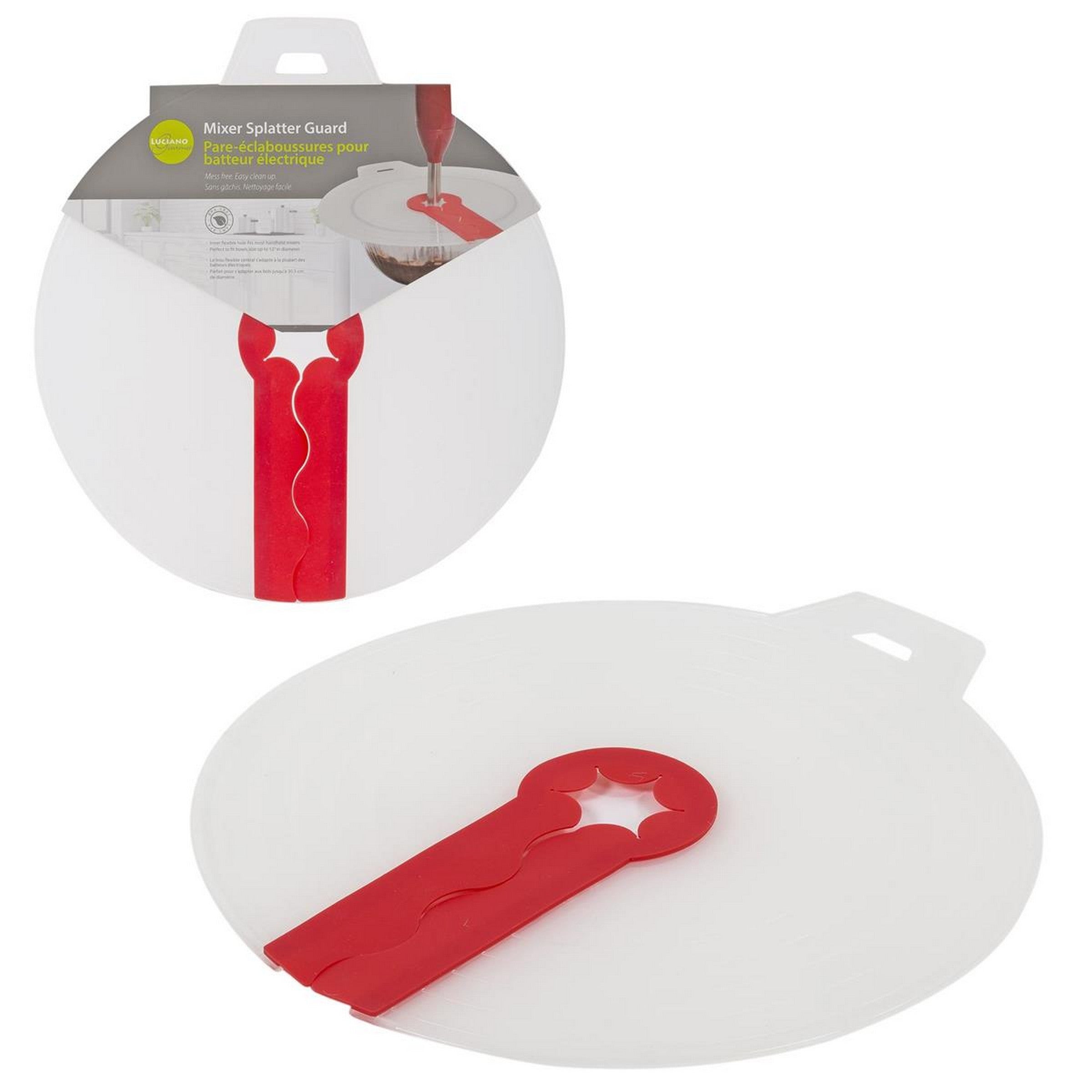 Luciano Gourmet Plastic Mixer Splatter Guard 12in dia.