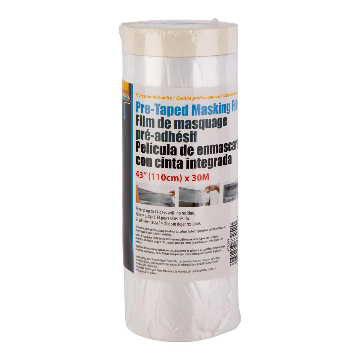 Home Essentials - Masking Film - Paint Pro Pre-taped 43in x 30m
