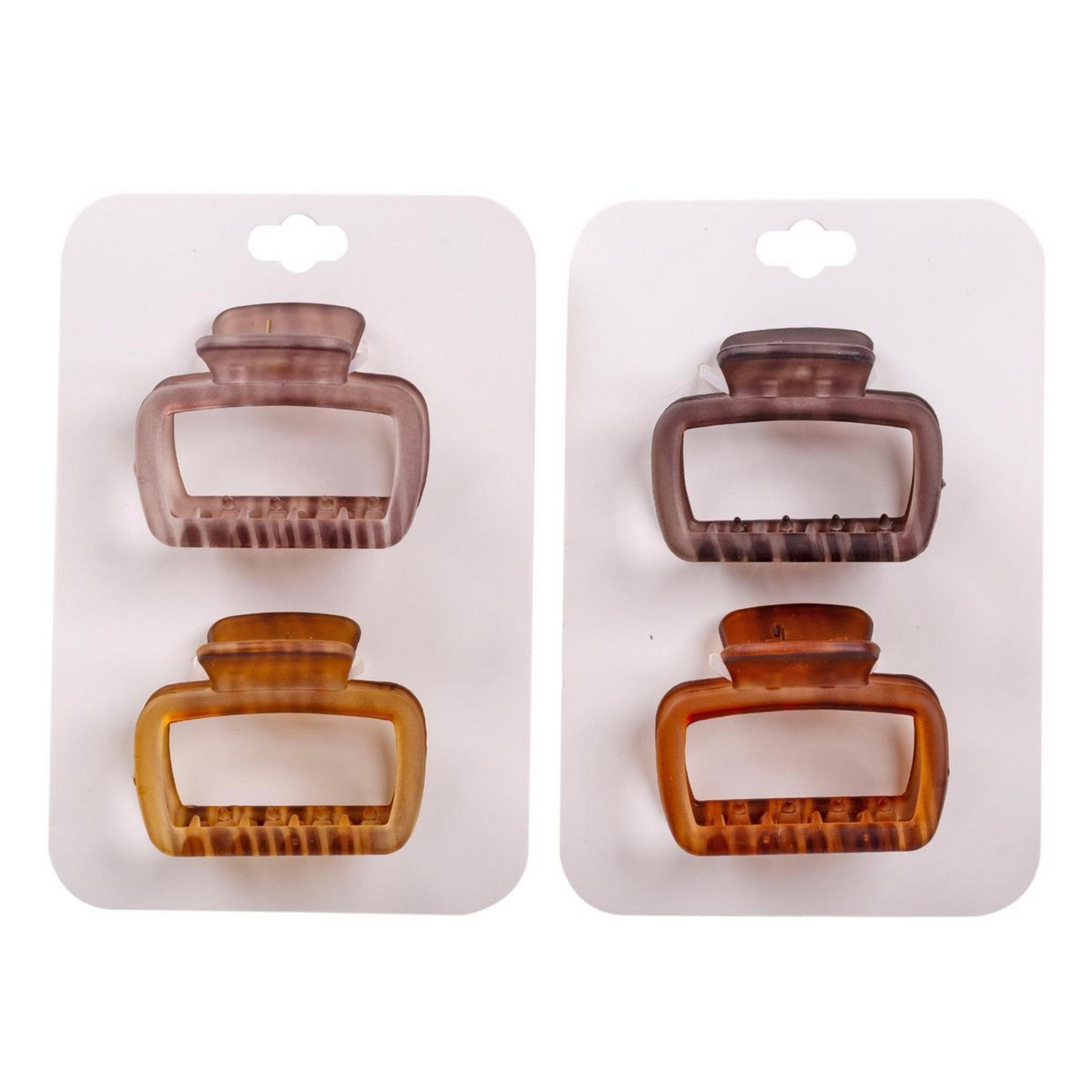 Stylin 2 Matte Plastic Claw Clips 2.1x1in VRT 