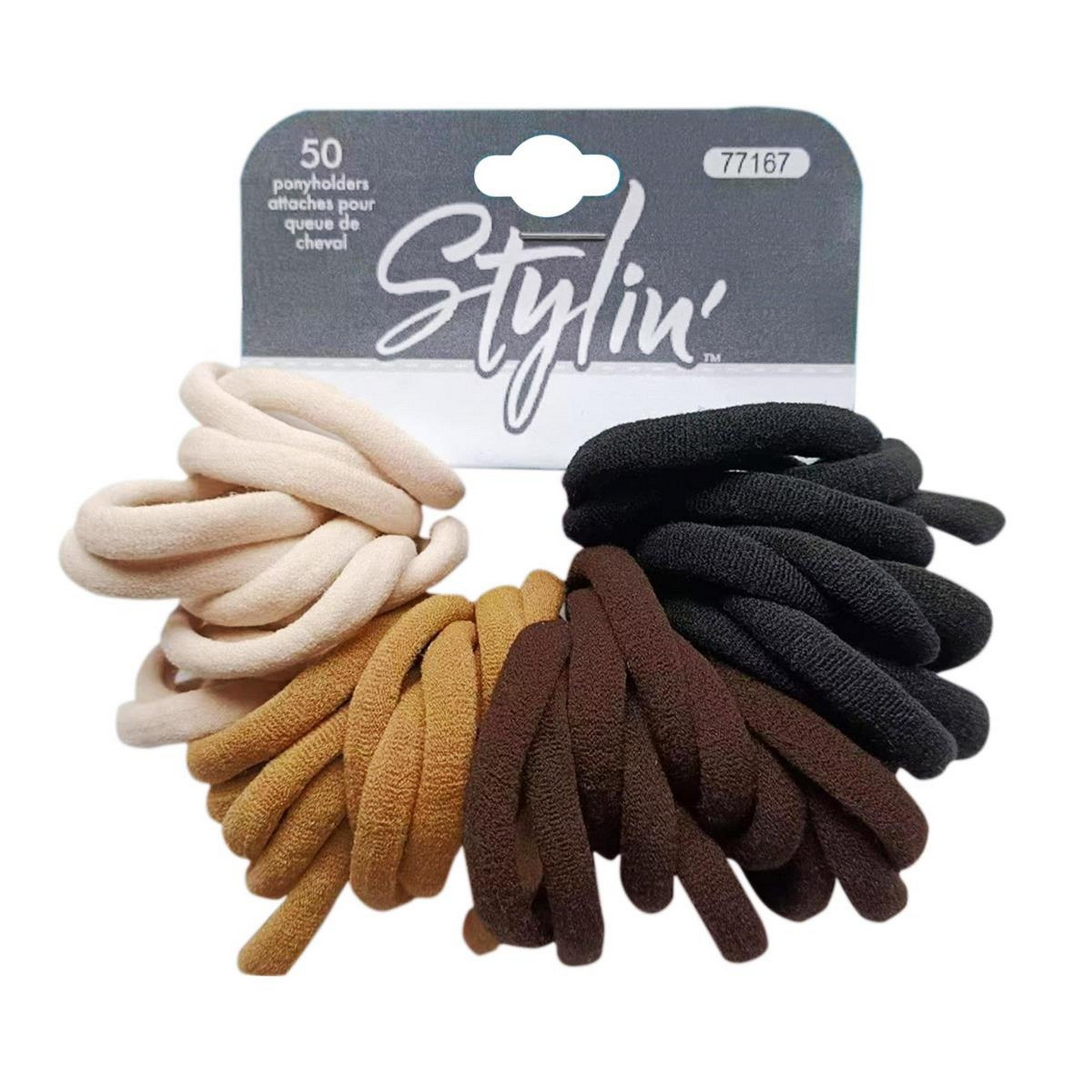 Stylin 50 Neutral Knit Ponyholders 