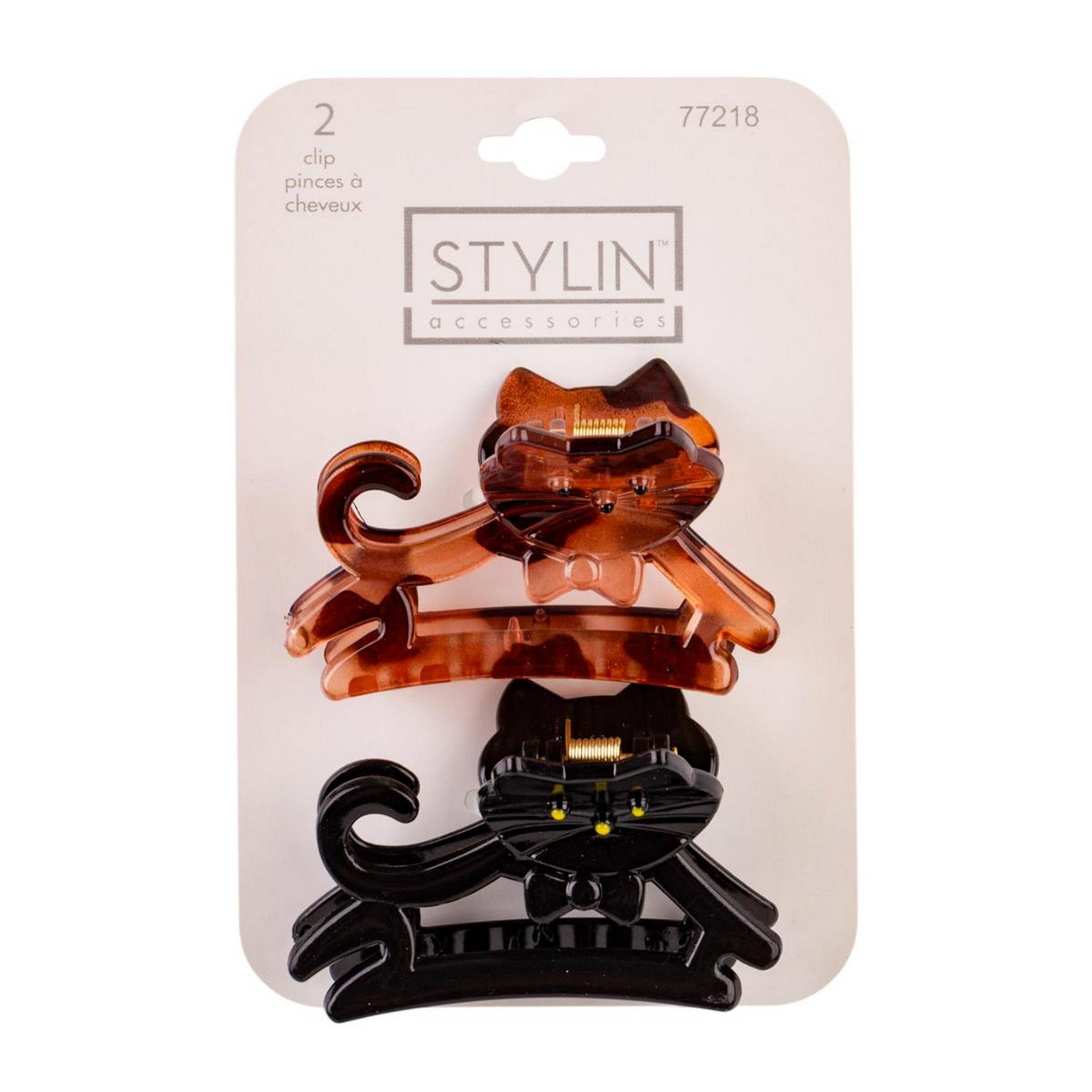 Stylin 2 Cat Claw Clips - Plastic 2.75x1.75in