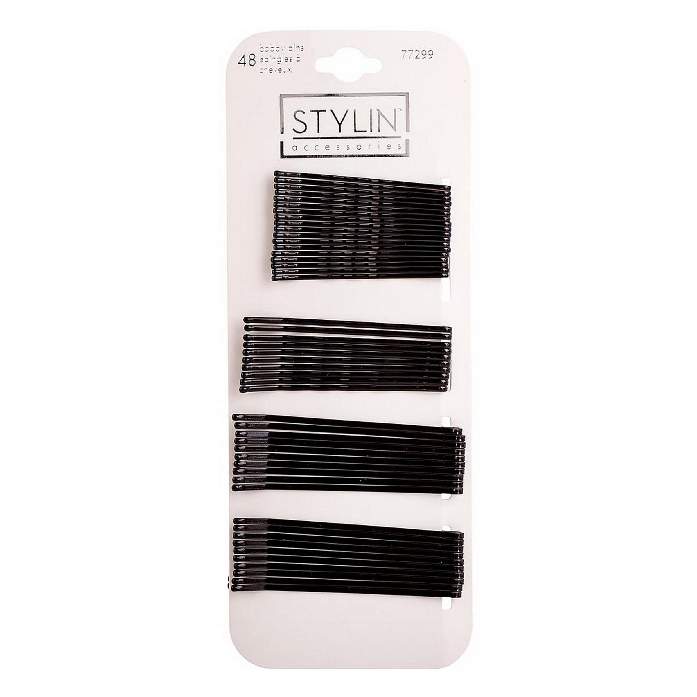 Stylin 48 Black Metal Bobby Pins 2in - 2.25in - 2.5in