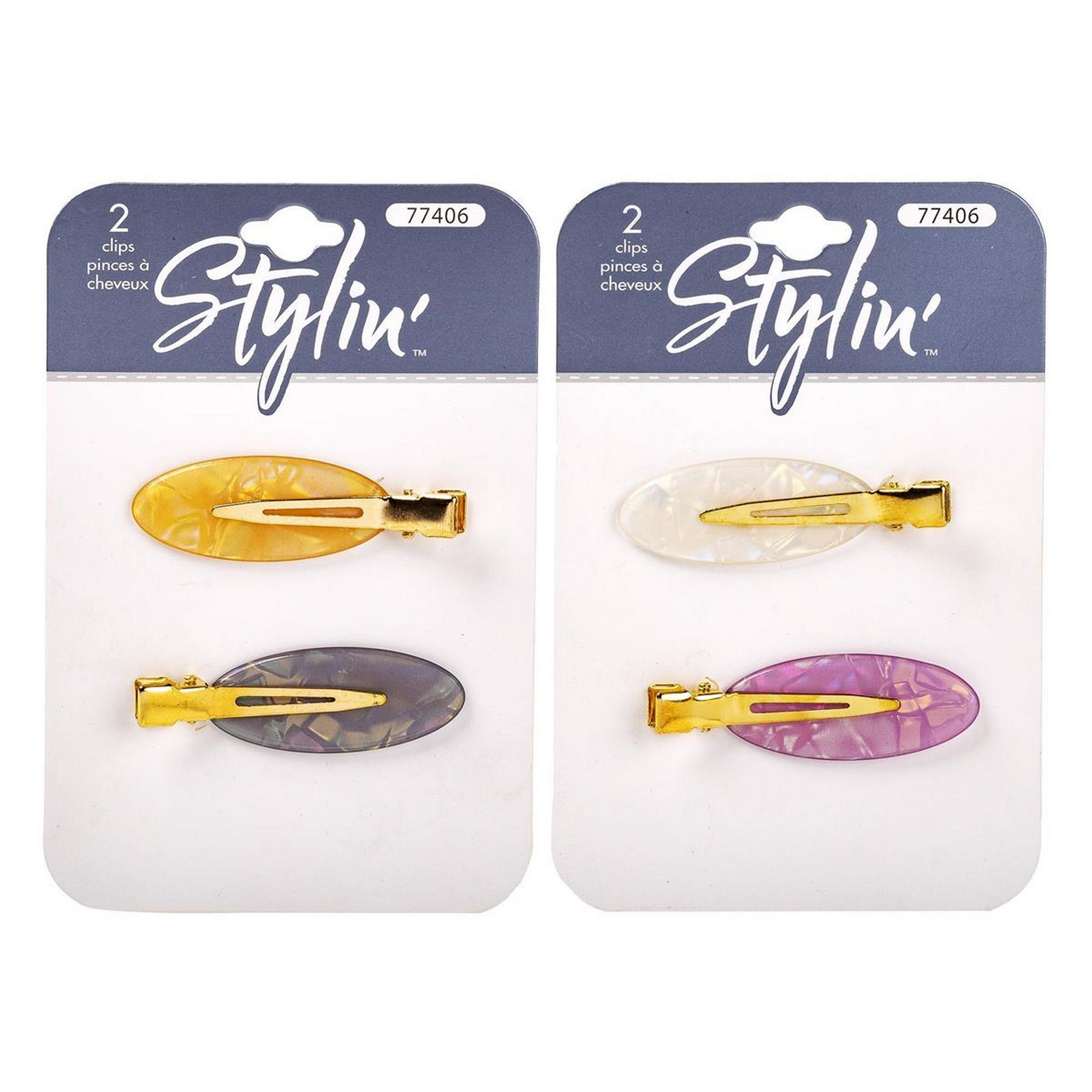 Stylin 2 Dentless Claw Clips 2.3x0.75in VRT 
